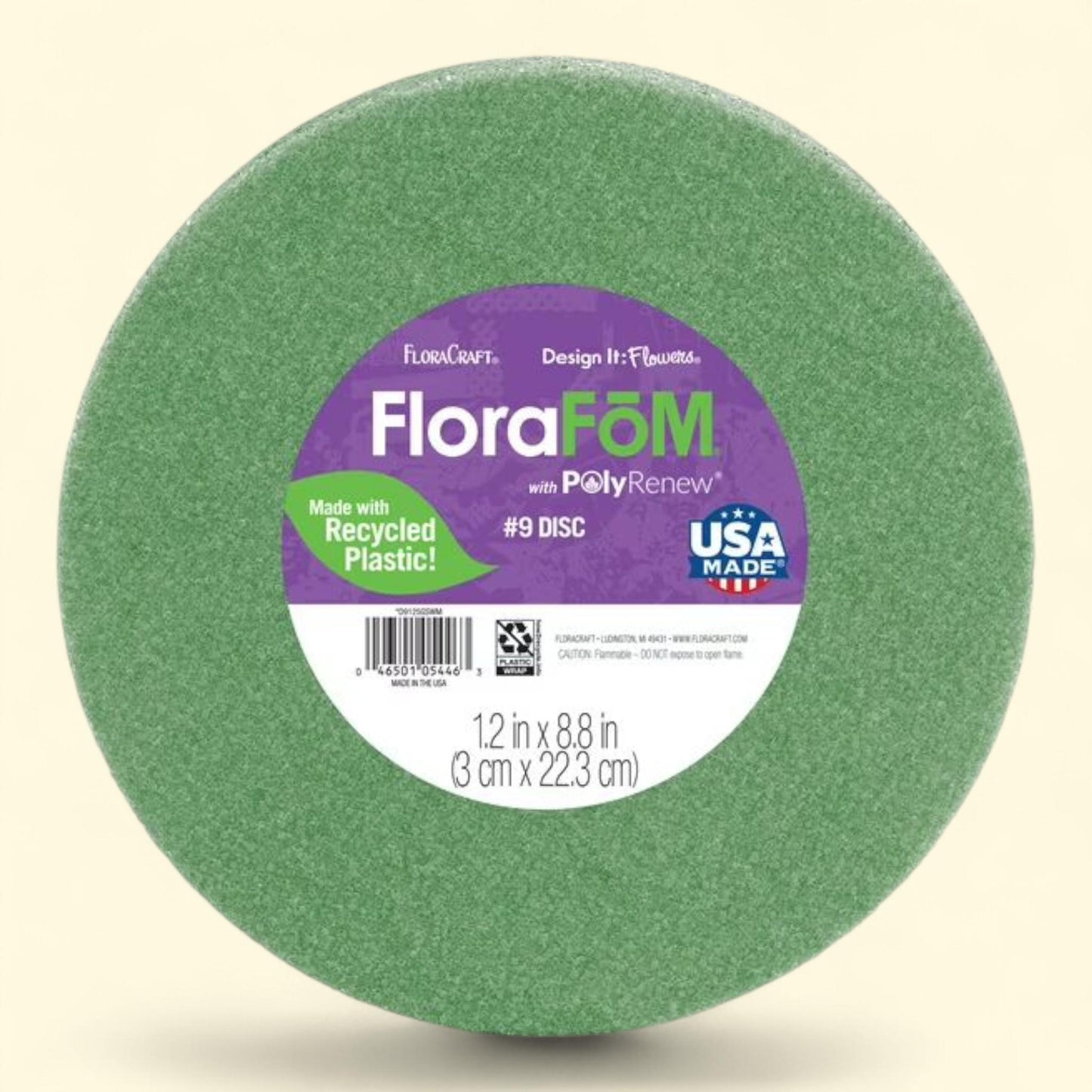 FloraCraft FloraF?M Foam Disc, 1.2 inch x 8.8 inch
