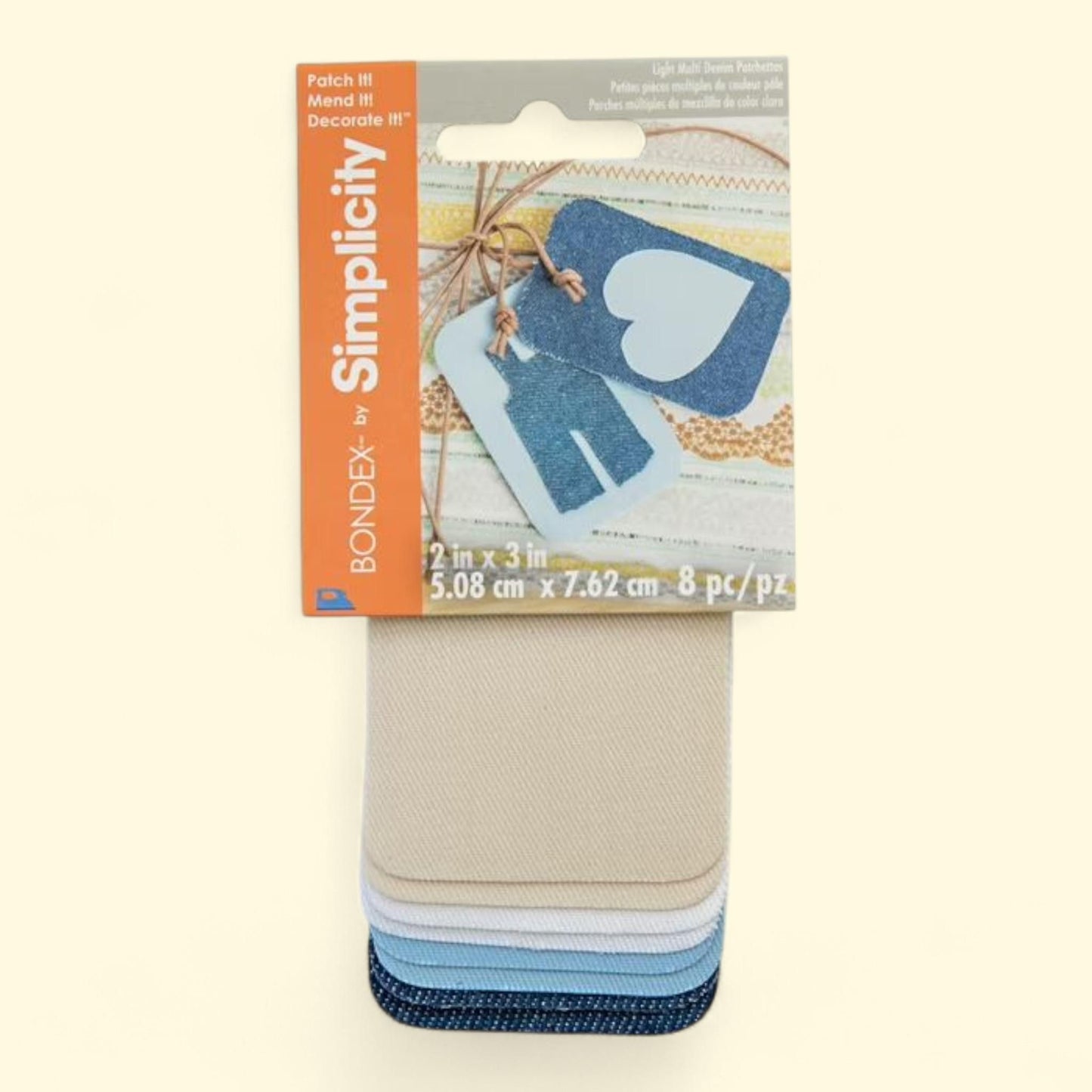 Bondex Fabric Iron-on Patches, 2"x3", 8 Pieces