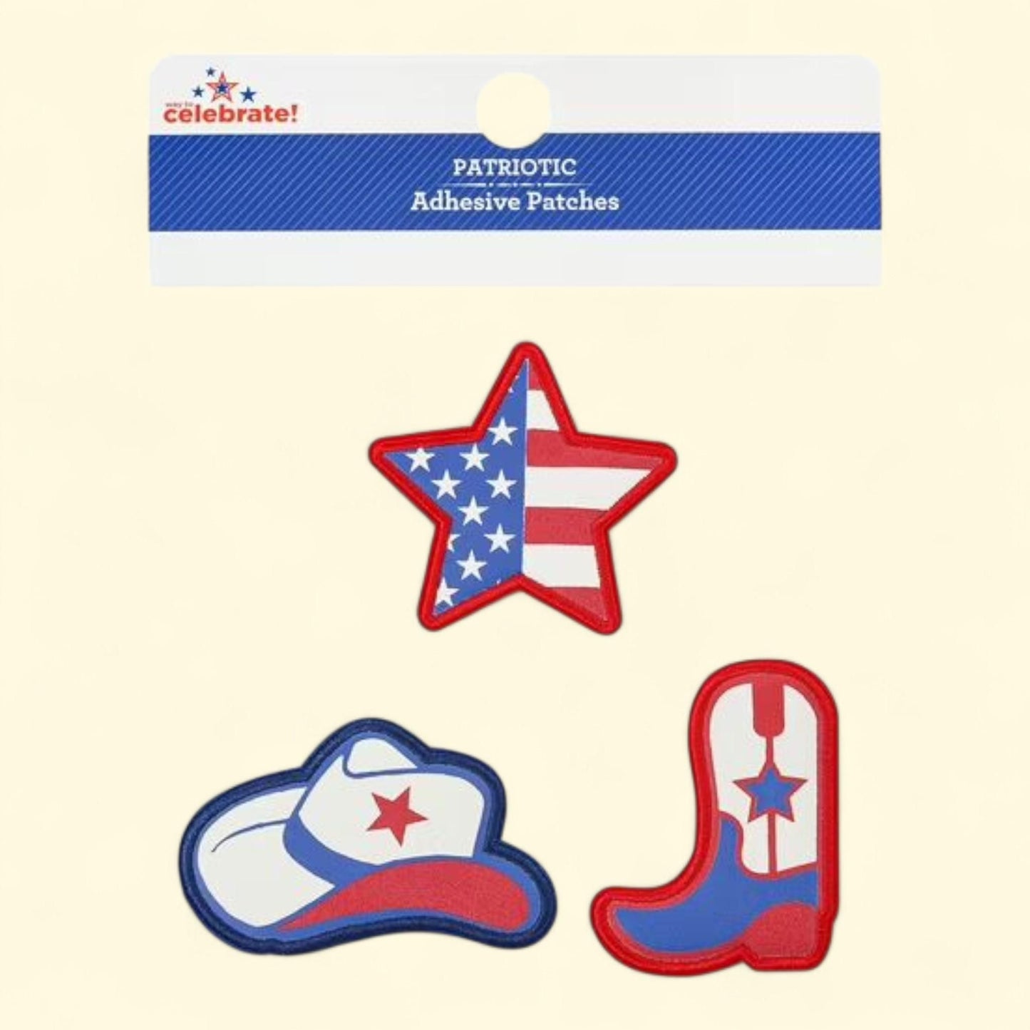 Way to Celebrate Adhesive Patches, 3 Pieces — authentic US product shipped worldwide by Treatspree
