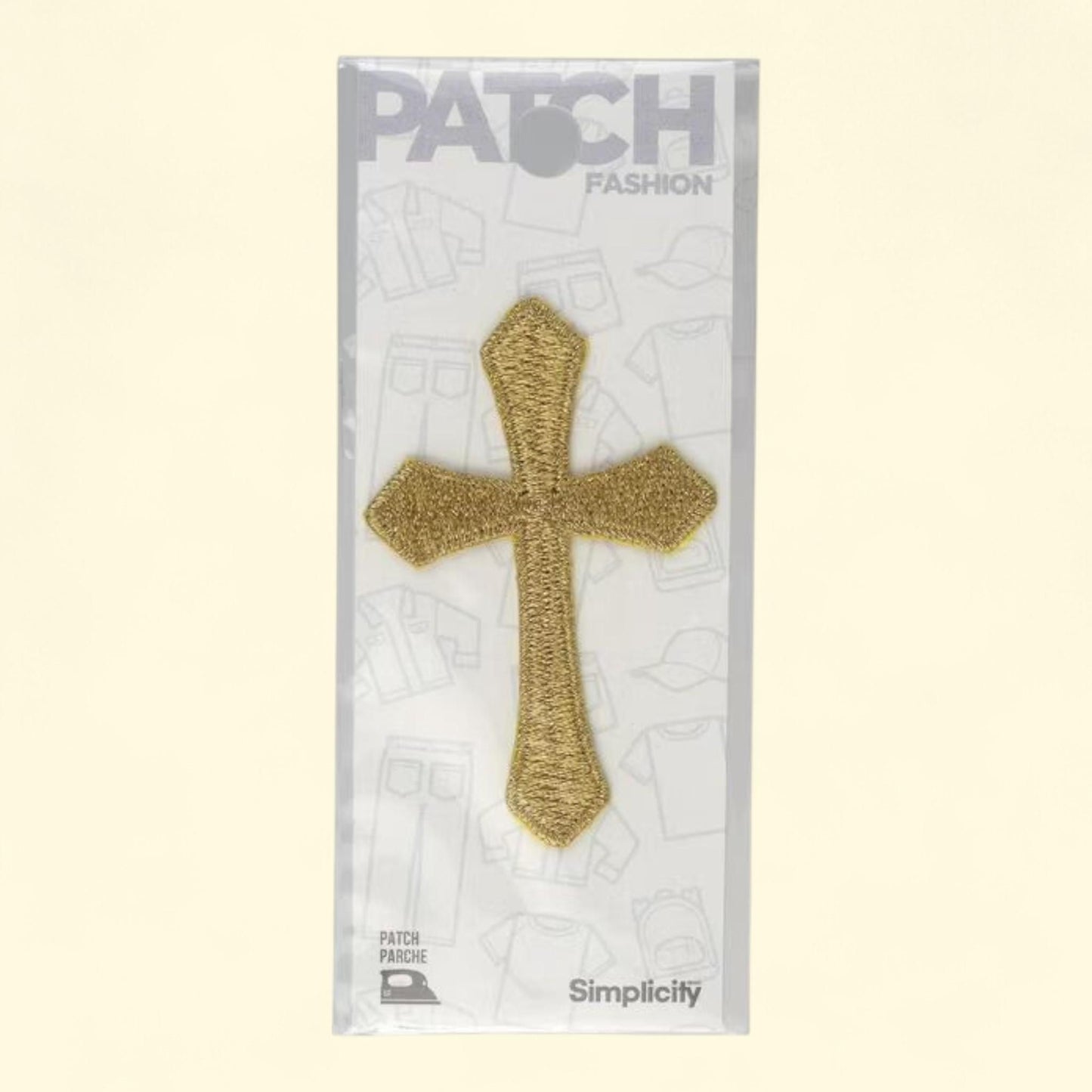 Simplicity Gold Cross Applique, 1 Piece — authentic US product shipped worldwide by Treatspree