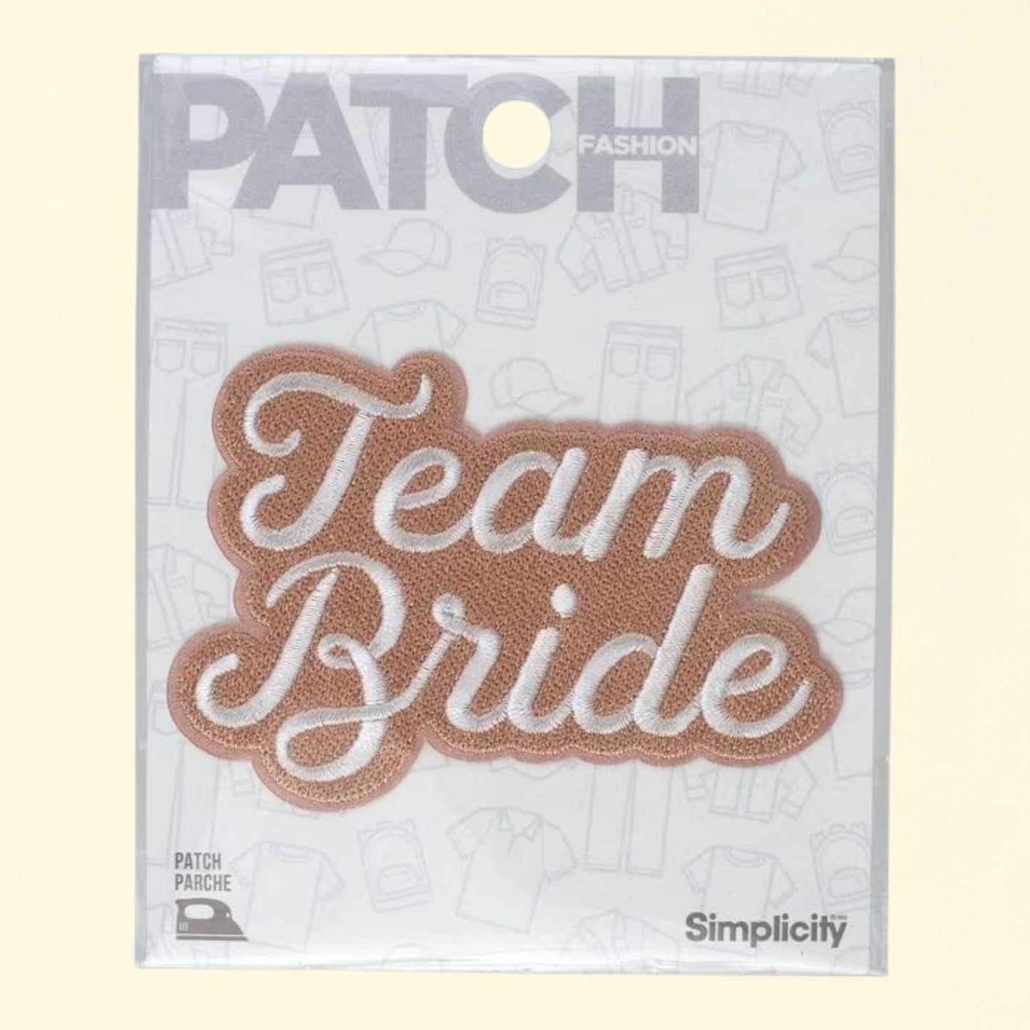 Simplicity Team Bride Iron-On Appliqué, 1 Piece — authentic US product shipped worldwide by Treatspree