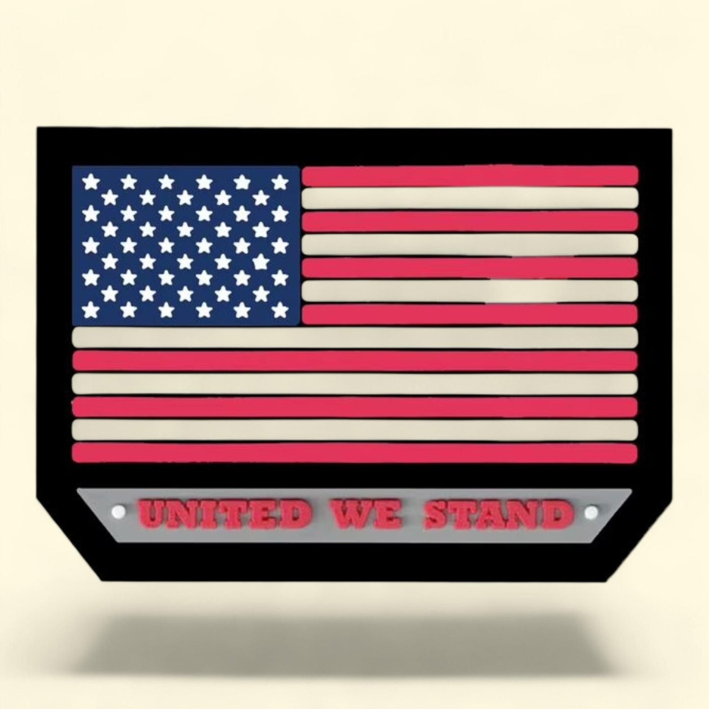 G.P.S. GPS-RUSA7 Rubber Medallion US Flag 'United We Stand', 1 ct