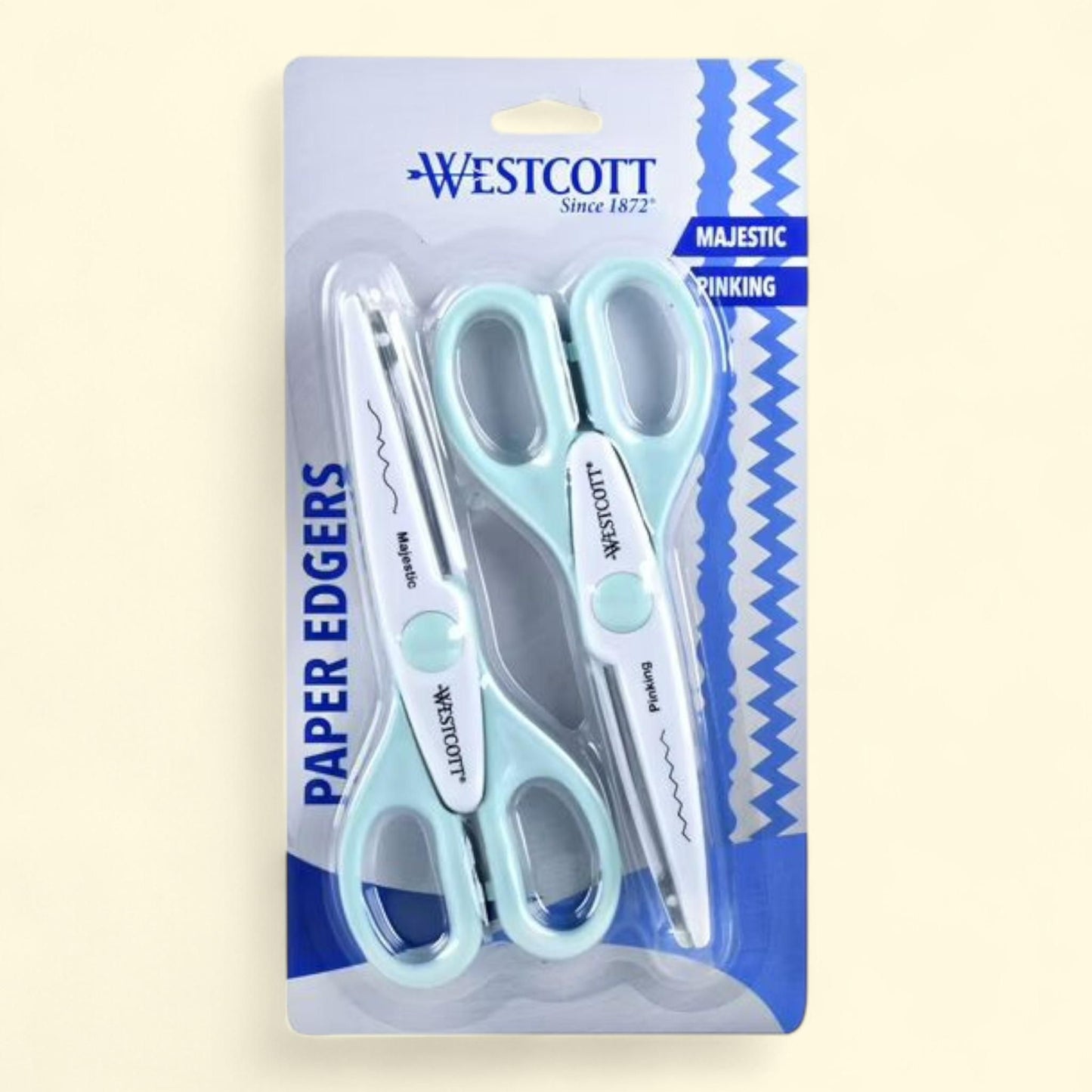 Westcott Crafting Scissors, Paper Edging, 6", Majestic/Pinking Patterns, 2-Pack