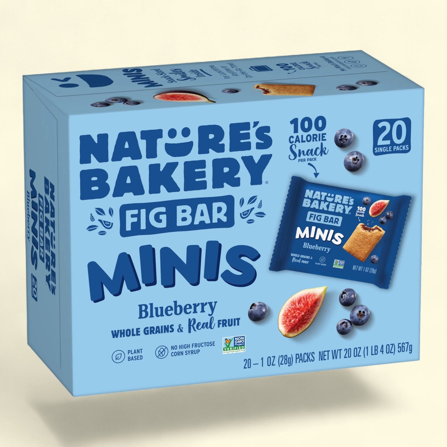 Nature’s Bakery, Blueberry Fig Bar Minis, 1 oz, 20 Count