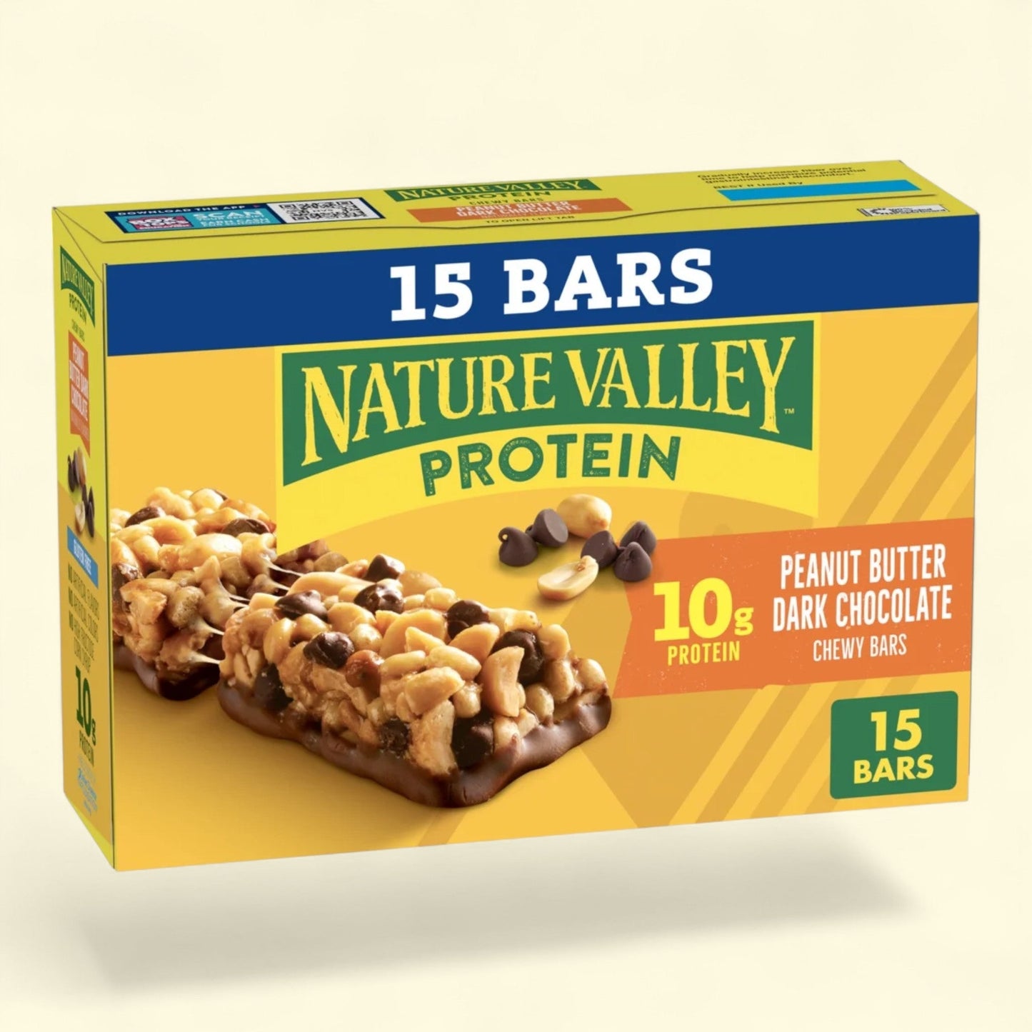 Nature Valley Protein Chewy Snack Bars, Peanut Butter Dark Chocolate, 15 Bars, 21.3 oz