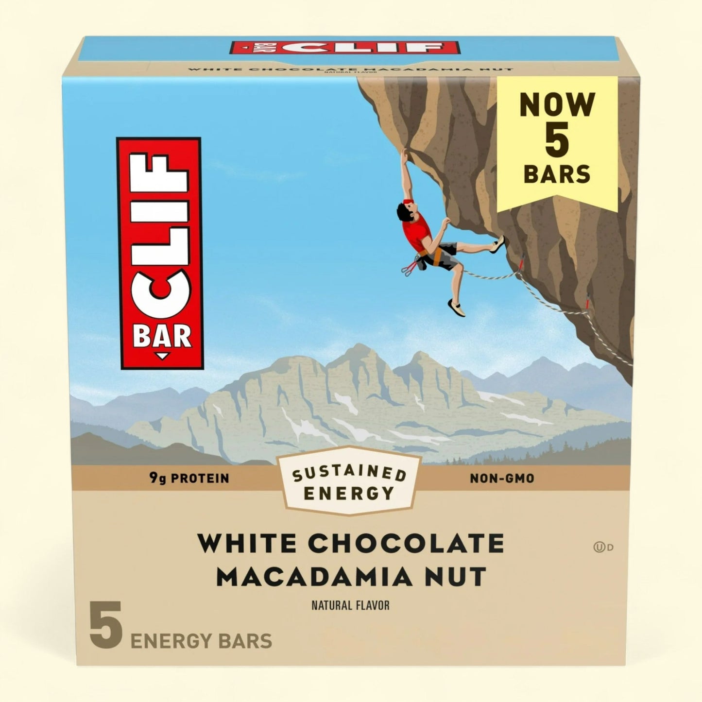Clif Bar Energy Bars, White Chocolate Macadamia Nut Flavor, 5ct