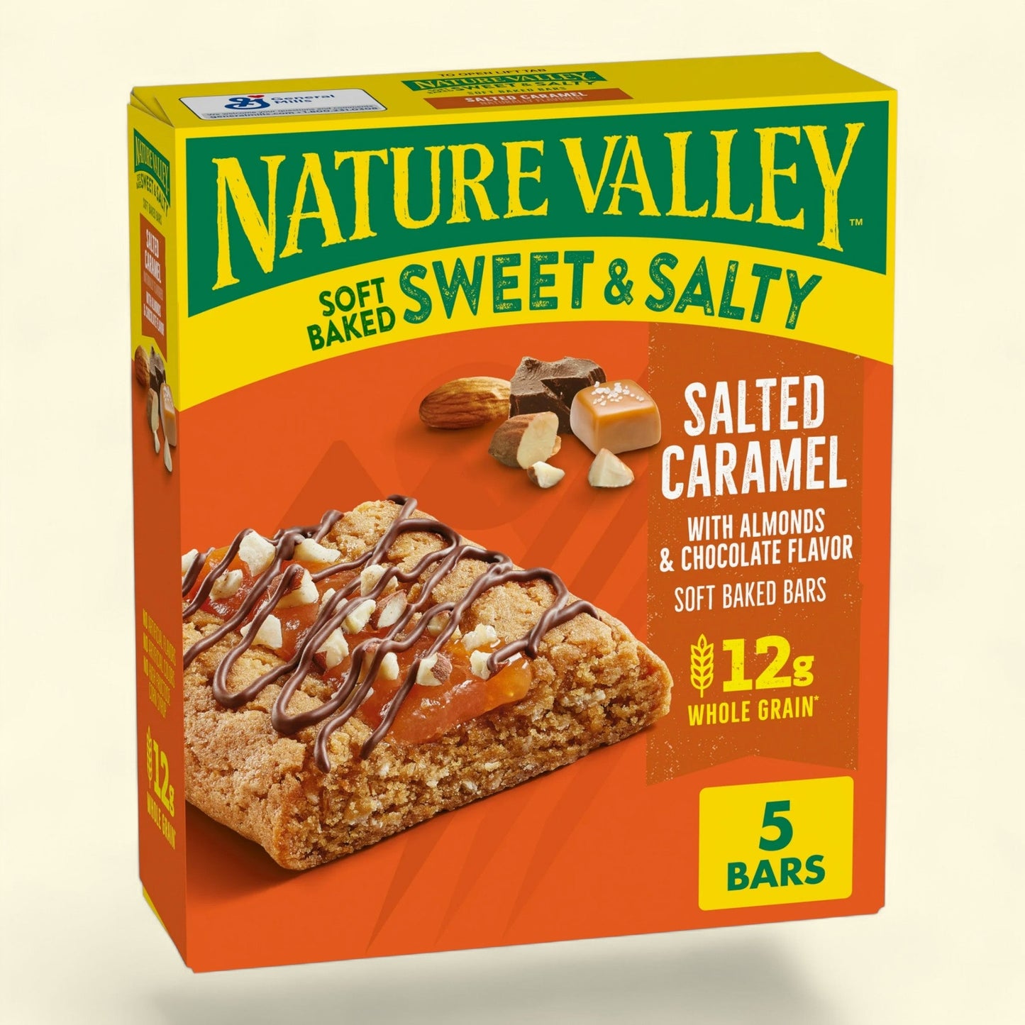 Nature Valley Soft Baked Sweet and Salty Bars, Salted Caramel, 5 Bars, 6.2 oz