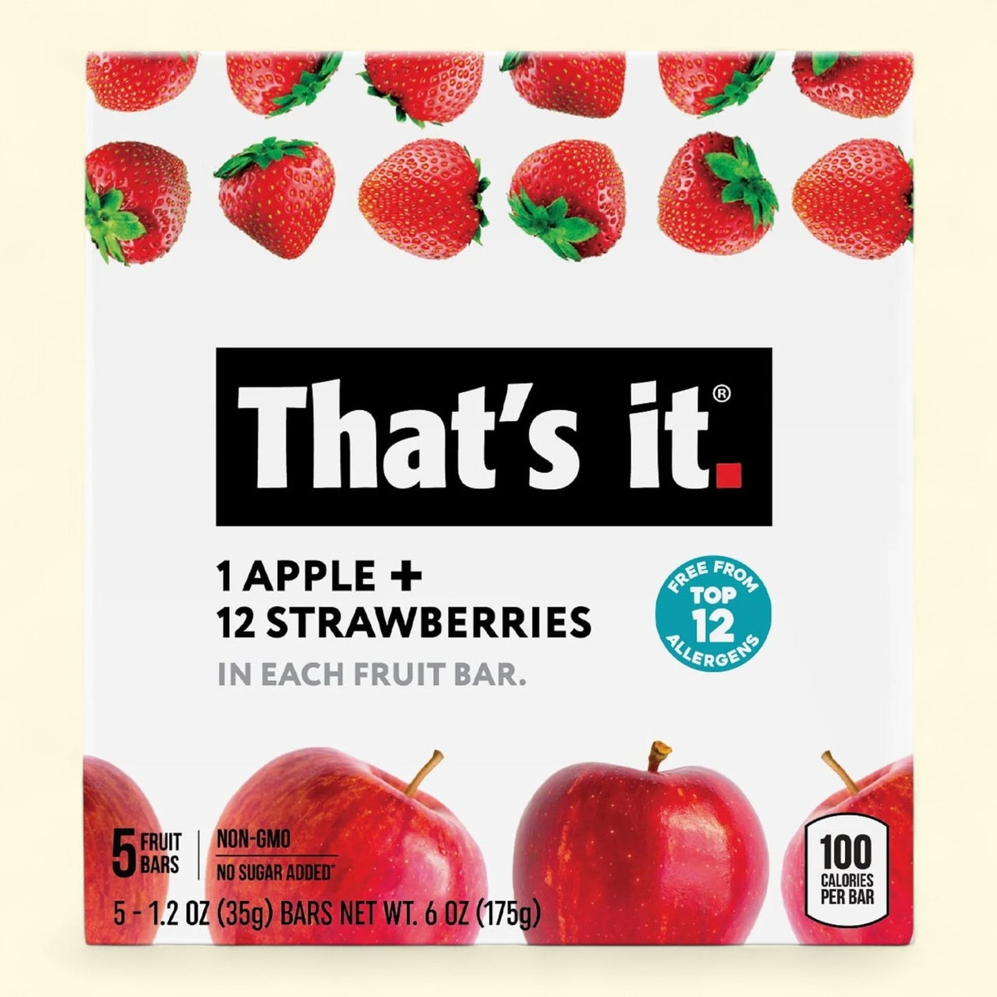 That's it. Fruit Bars, 1.2 oz, 5 Count Box