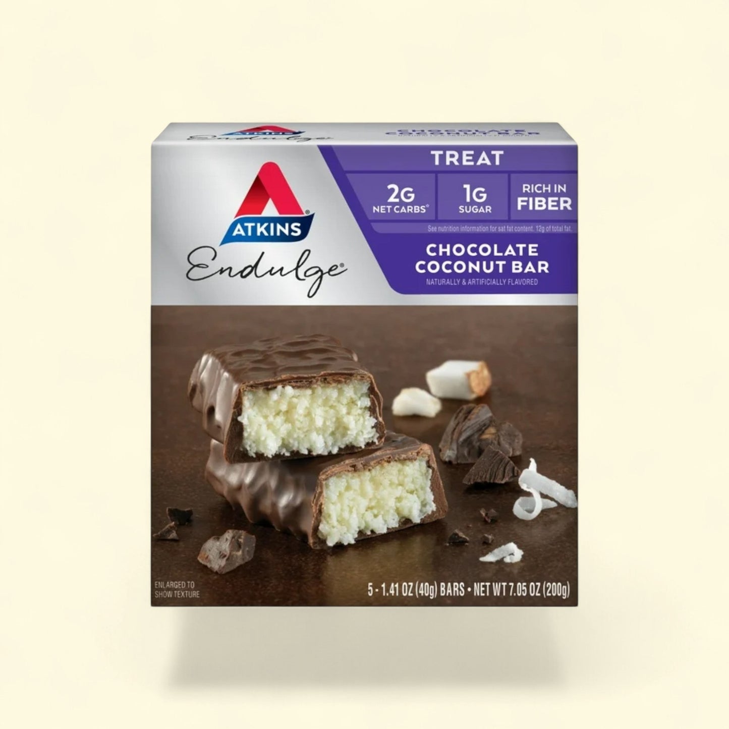 Atkins Endulge Chocolate Coconut Bars, 5 Pk — authentic US product shipped worldwide by Treatspree