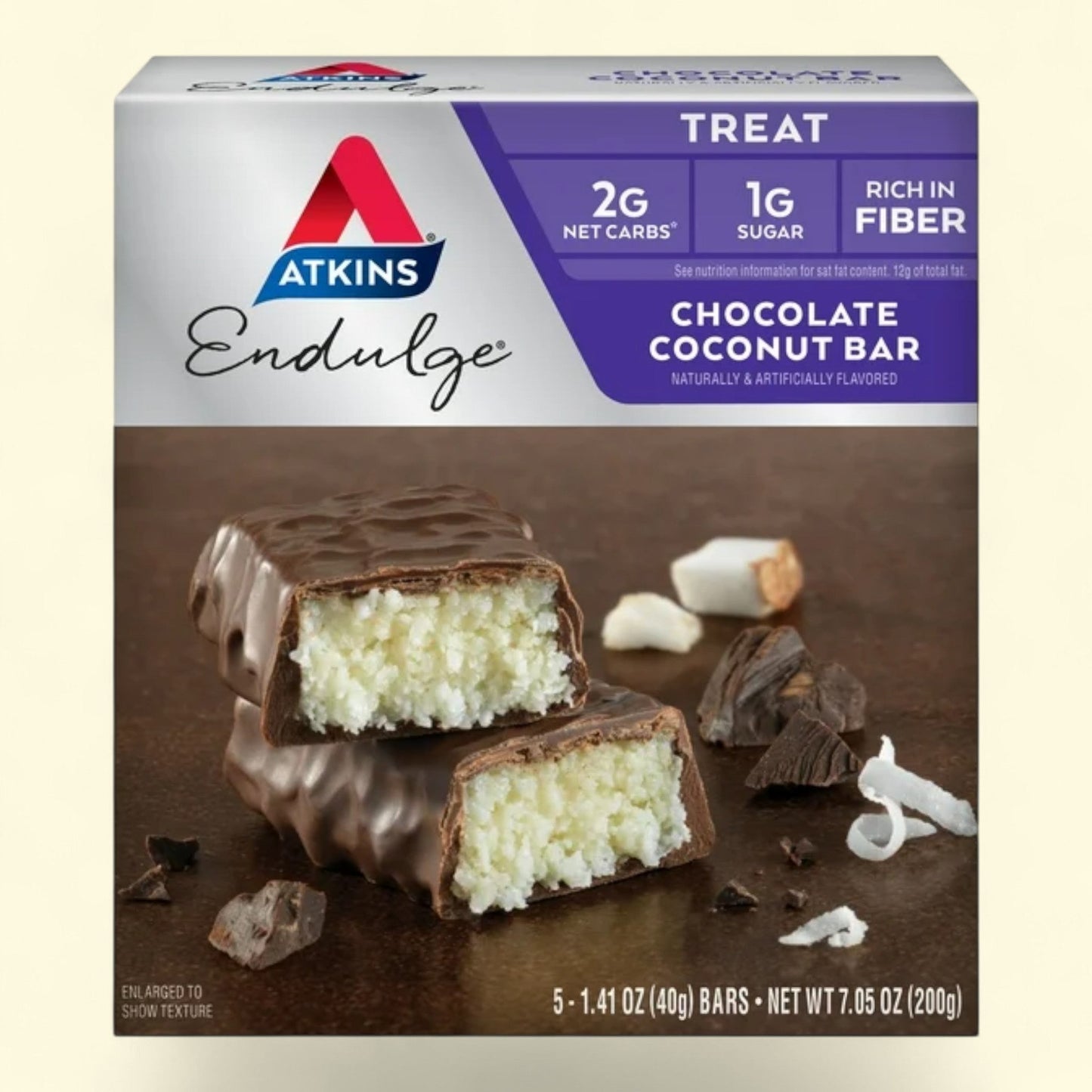 Atkins Endulge Chocolate Coconut Bars, 5 Pk