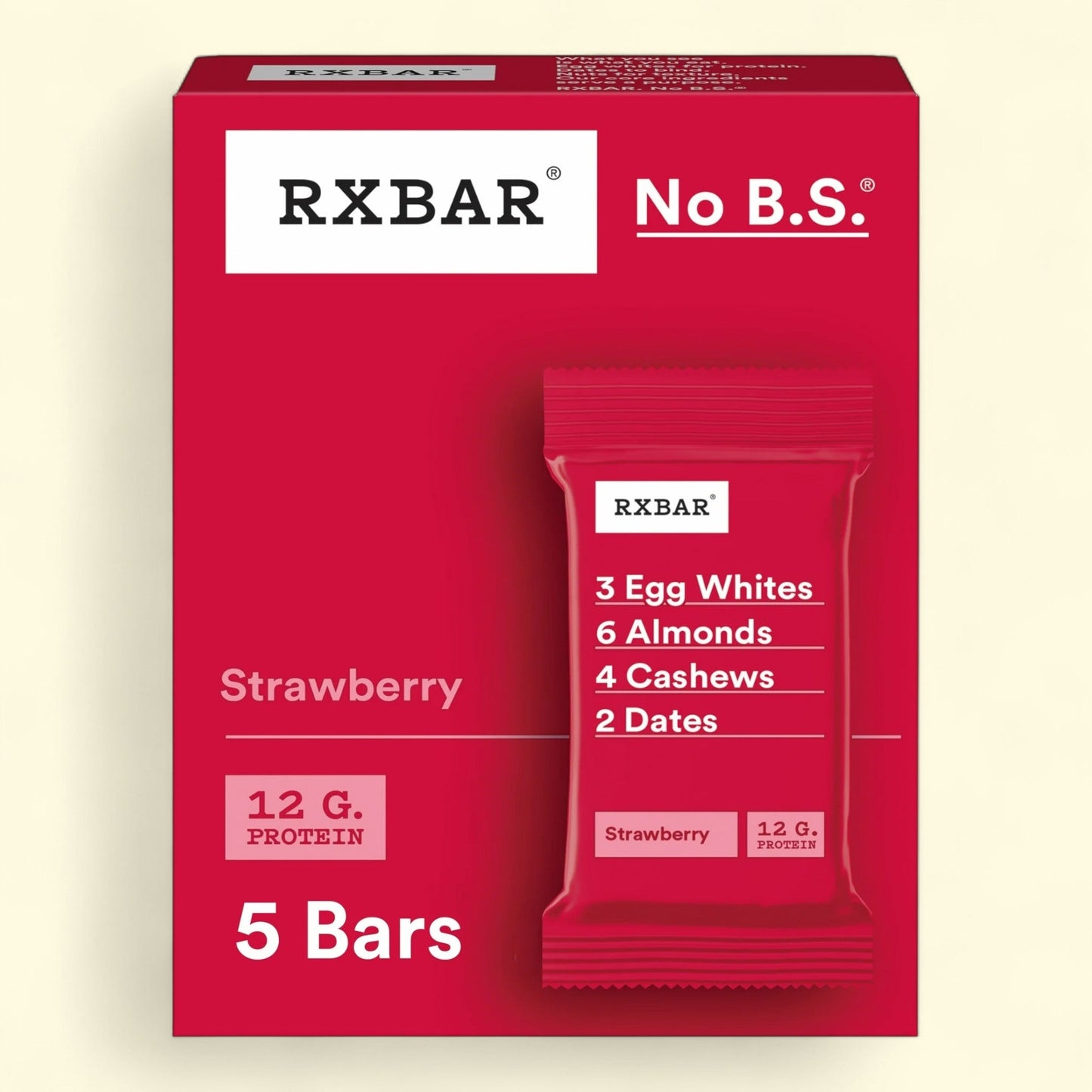 Barres protéinées RXBAR, fraise, paquet de 5