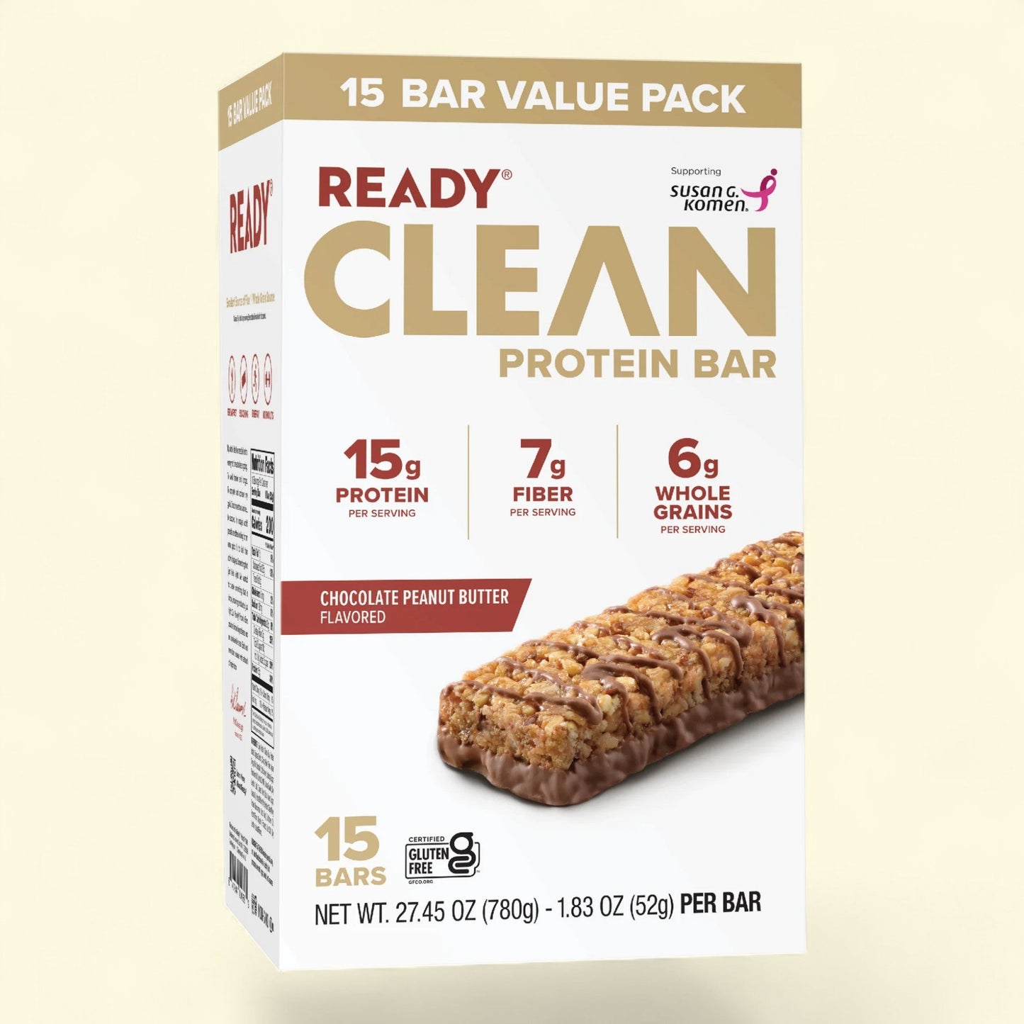 Ready Clean Protein Bar, Chocolate Peanut Butter, 15 Count