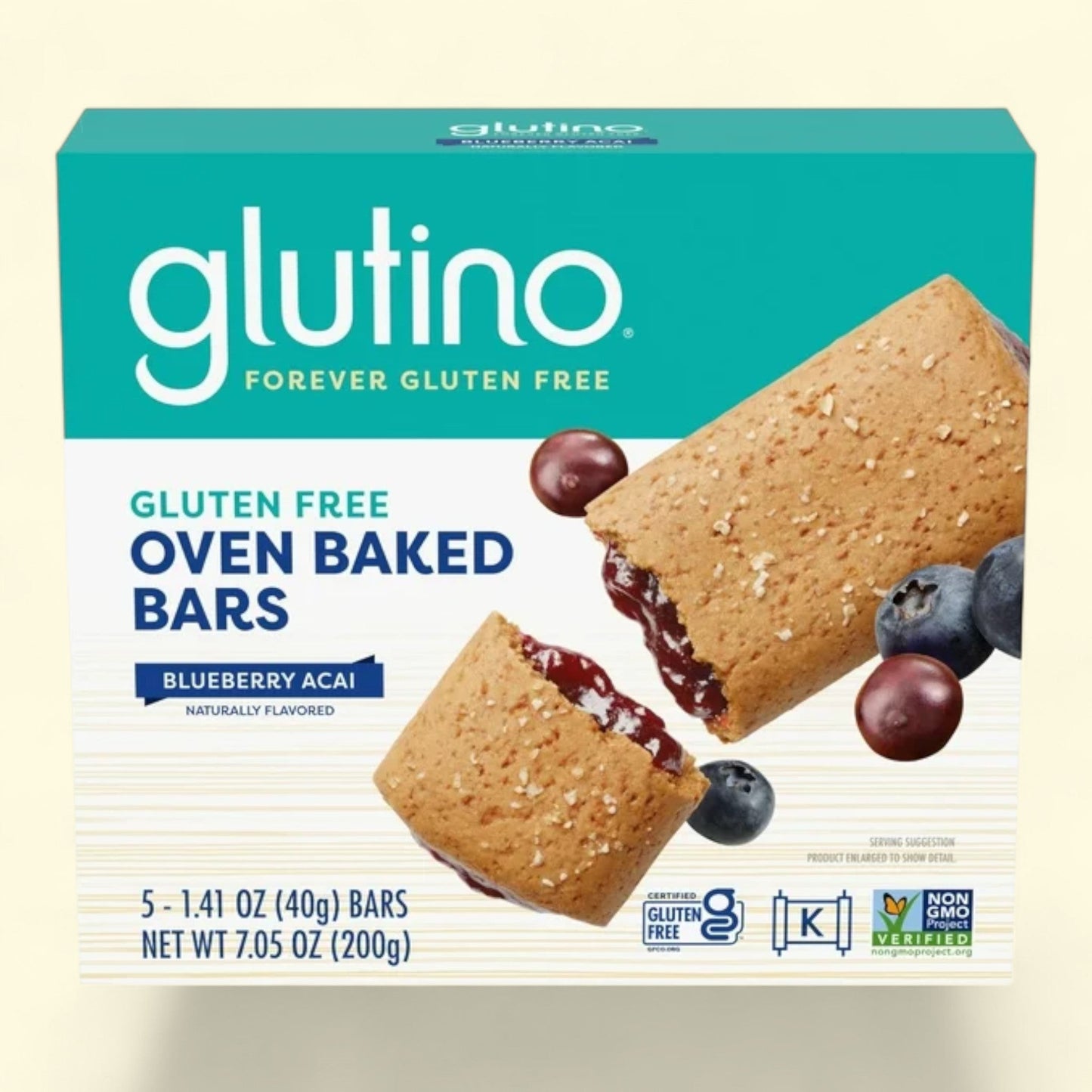 Glutino Blueberry Acai Flavored Oven Baked Bars, 7.05 oz. 5-Count
