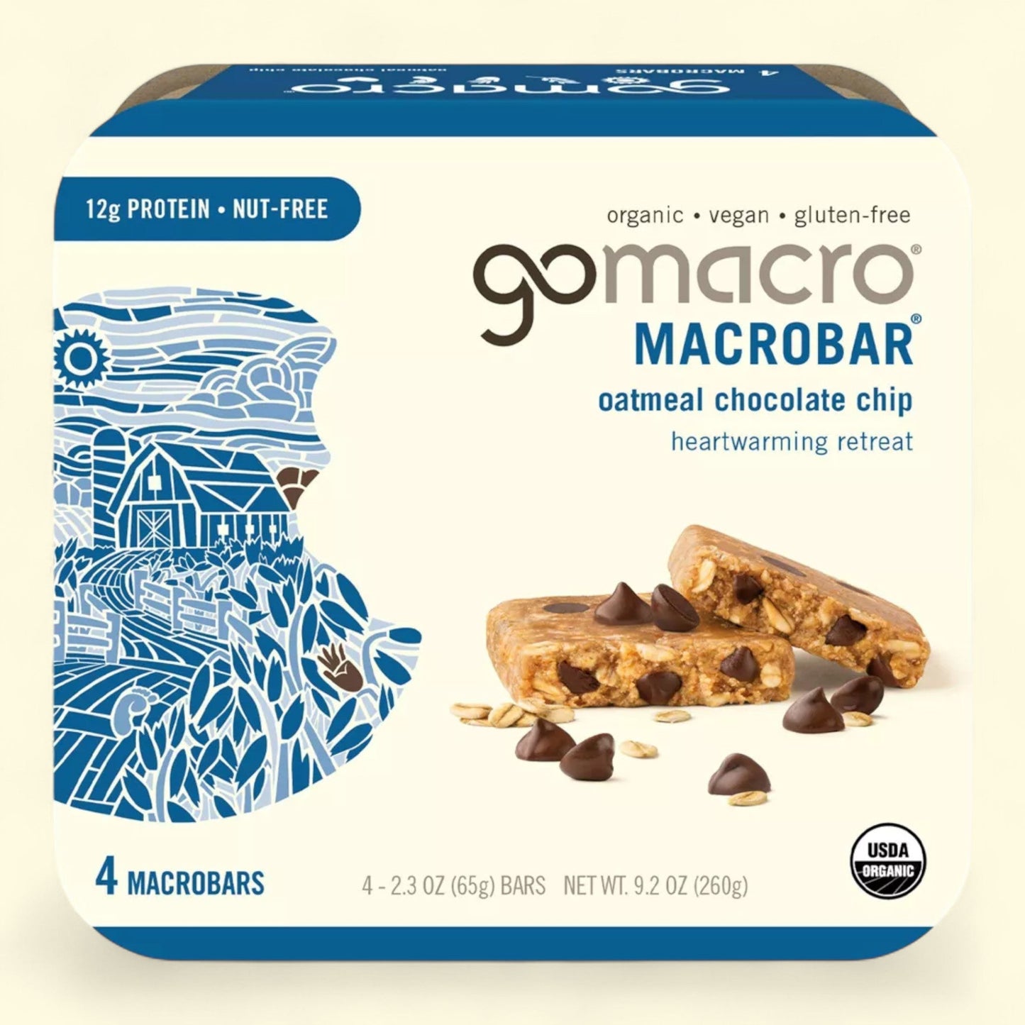 GoMacro MacroBar, Oatmeal Chocolate Chip, 2.1 oz