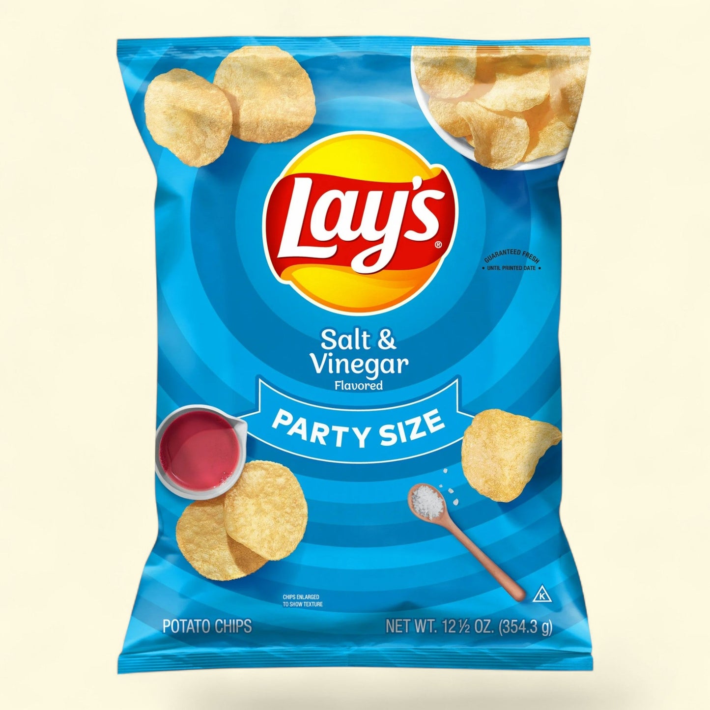 Lay's Salt & Vinegar Potato Chips, Party Size, 12.5 oz