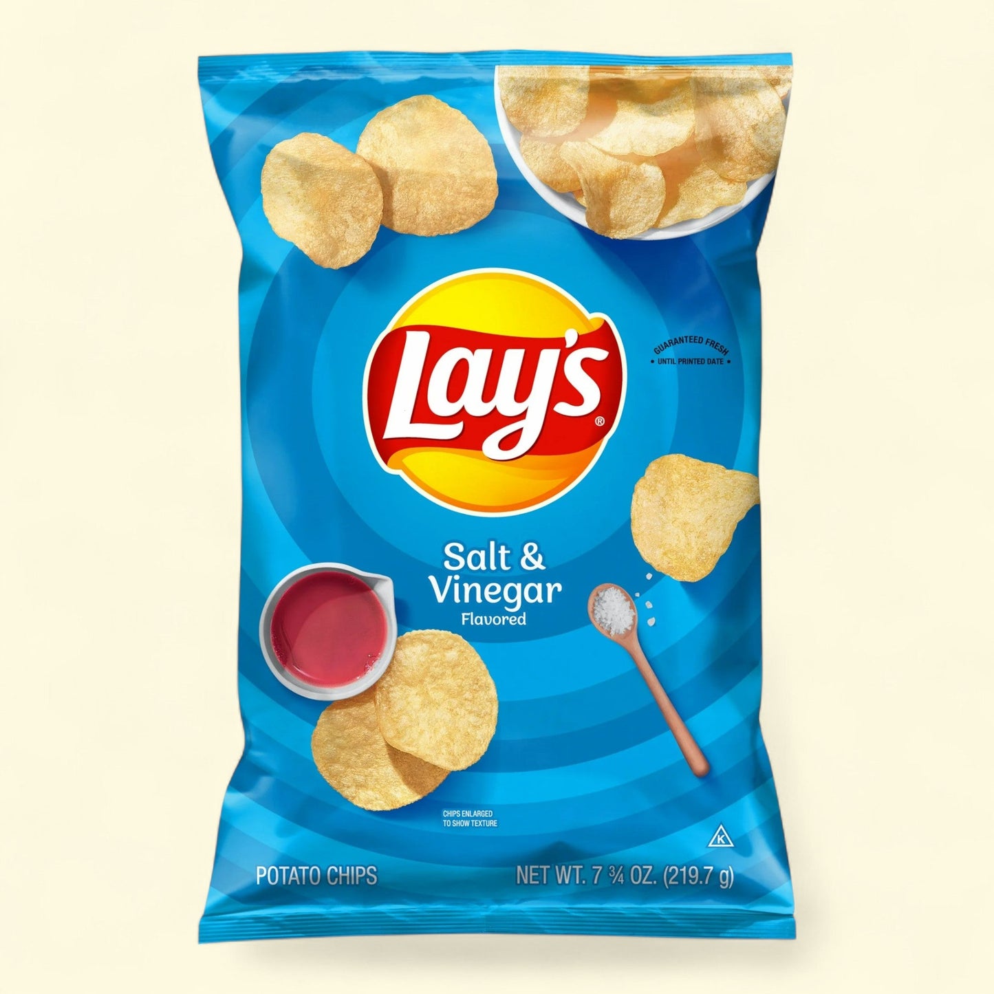 Lay's Salt & Vinegar Potato Chips, 7.75 Ounce Bag