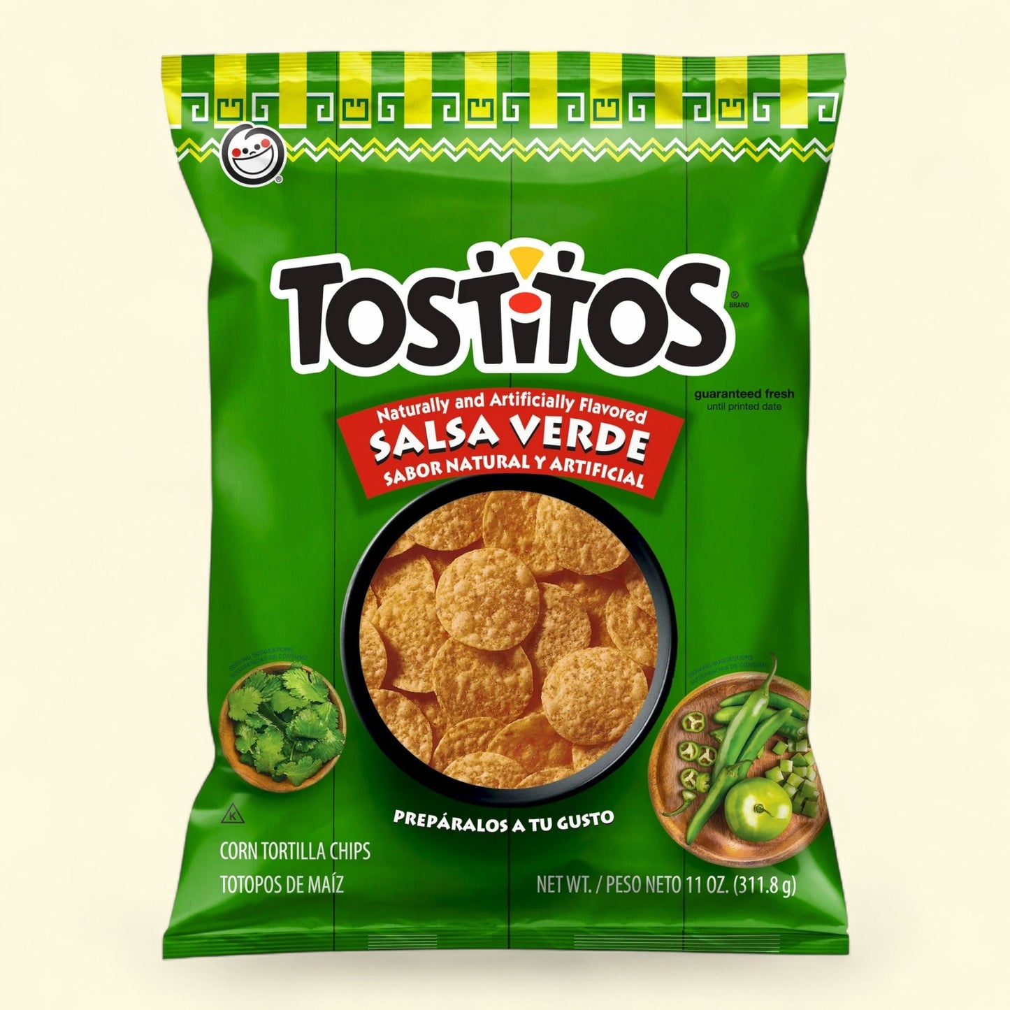 Tostitos Tortilla Chips, Salsa Verde 11 Ounce Bag