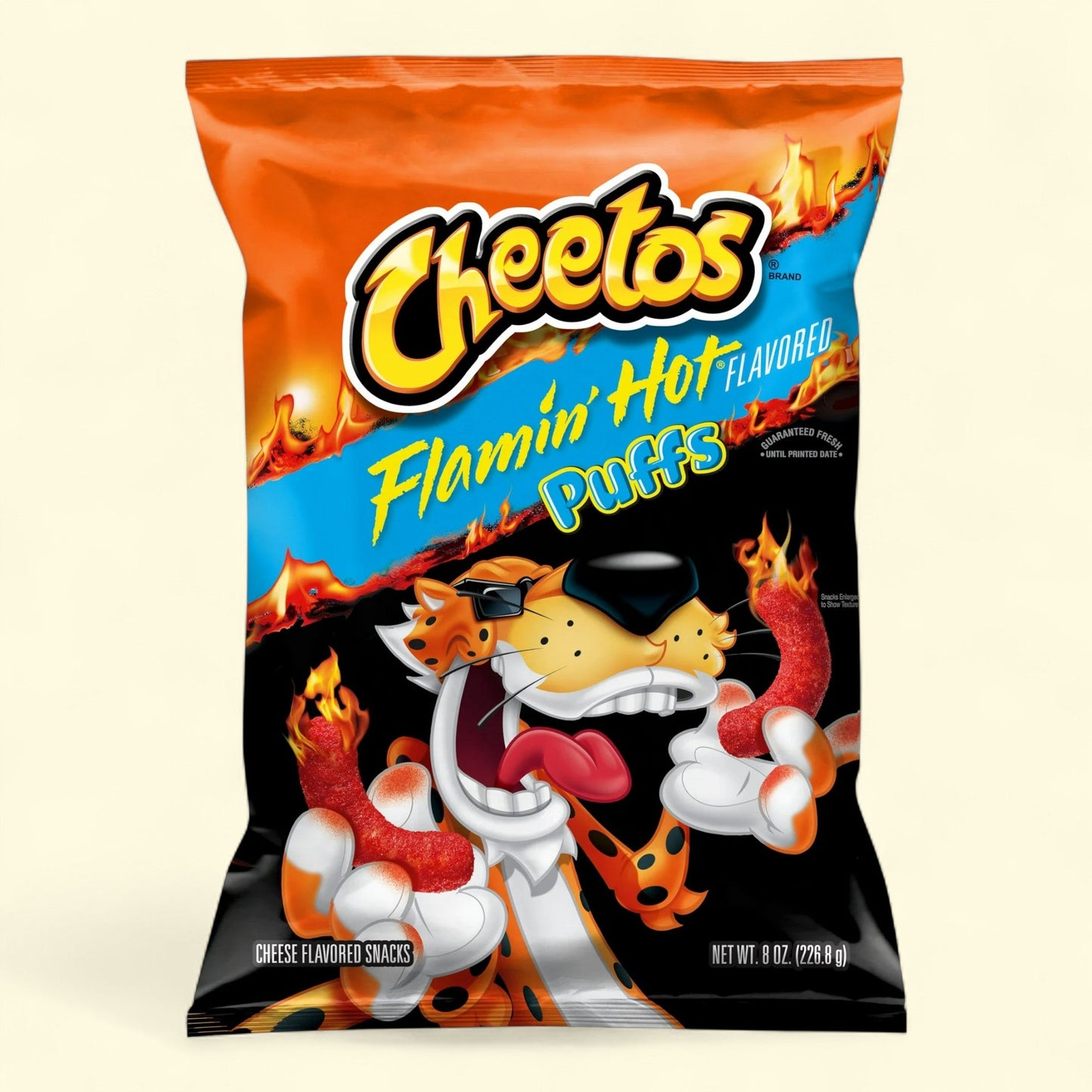 Cheetos Puffs Flamin' Hot Cheese Flavored Snacks, 8 oz
