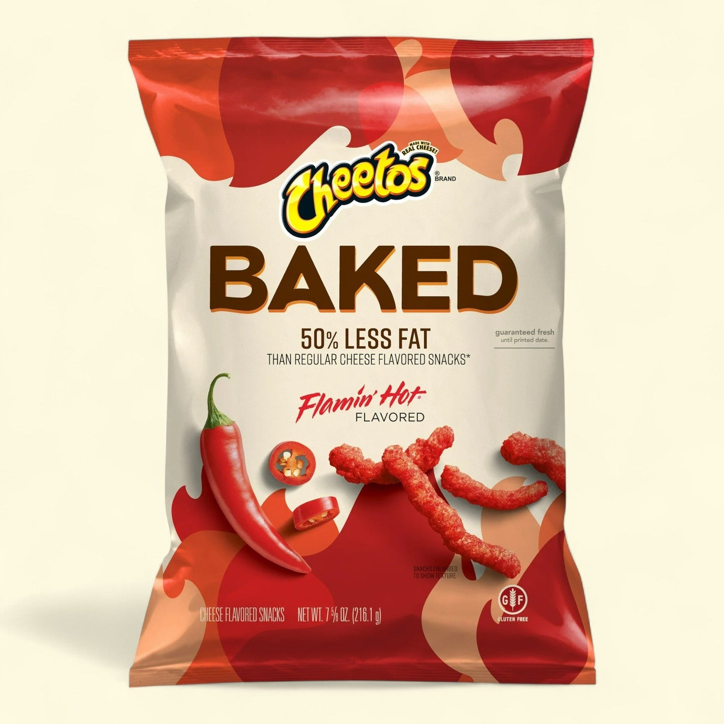 Cheetos Baked Flamin Hot Cheese Flavored Snack, 7.625 Oz.