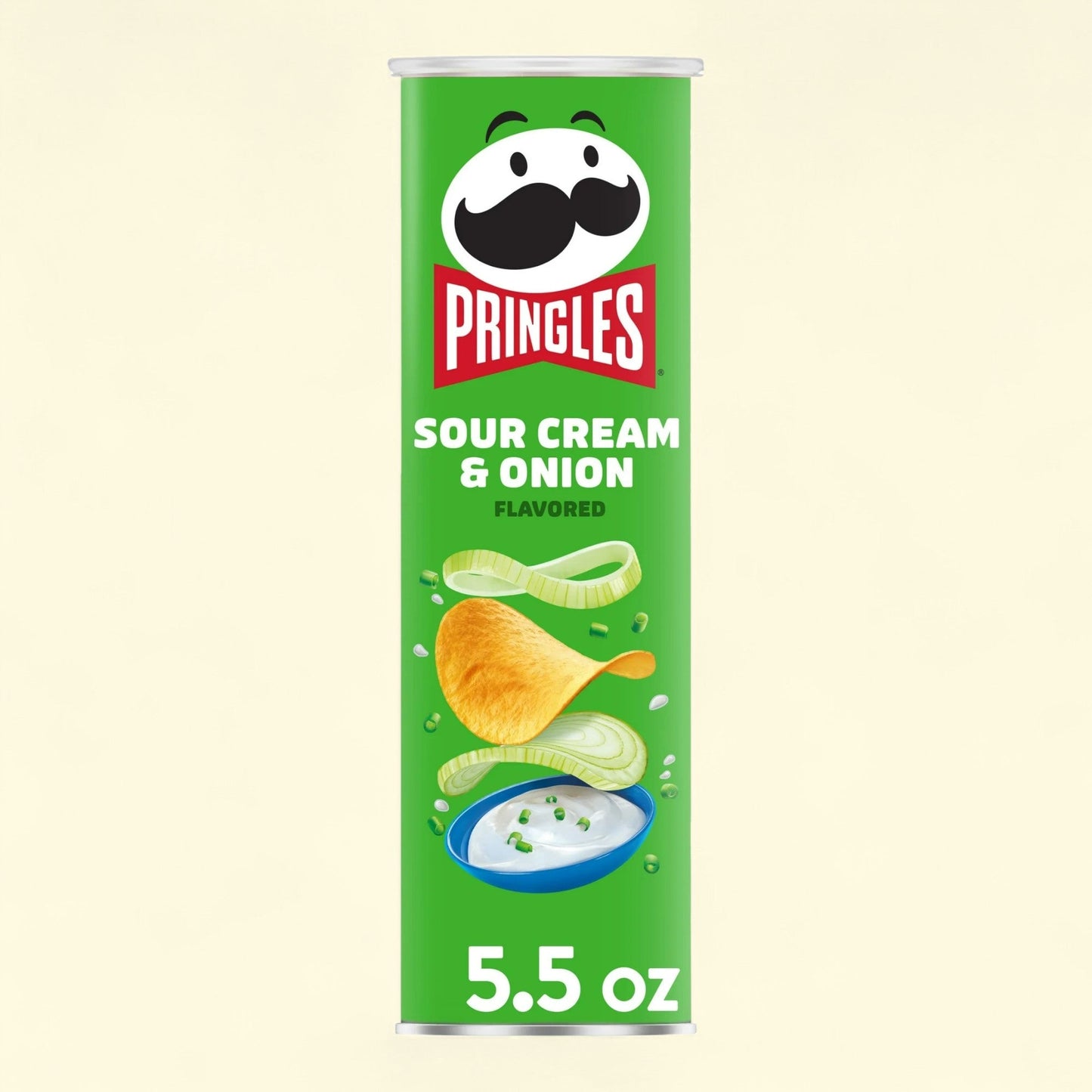 Pringles Sour Cream and Onion Potato Crisps Chips, 5.5 oz