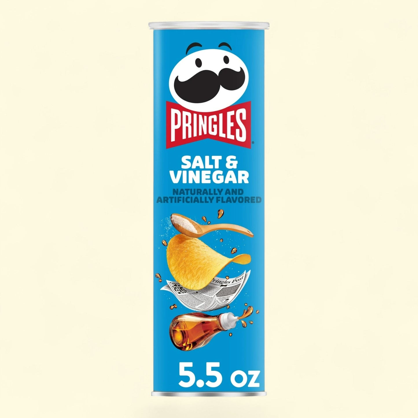 Pringles Salt and Vinegar Potato Crisps Chips, 5.5 oz