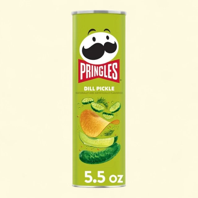 Pringles Dill Pickle Potato Crisps Chips, 5.5 oz Canister