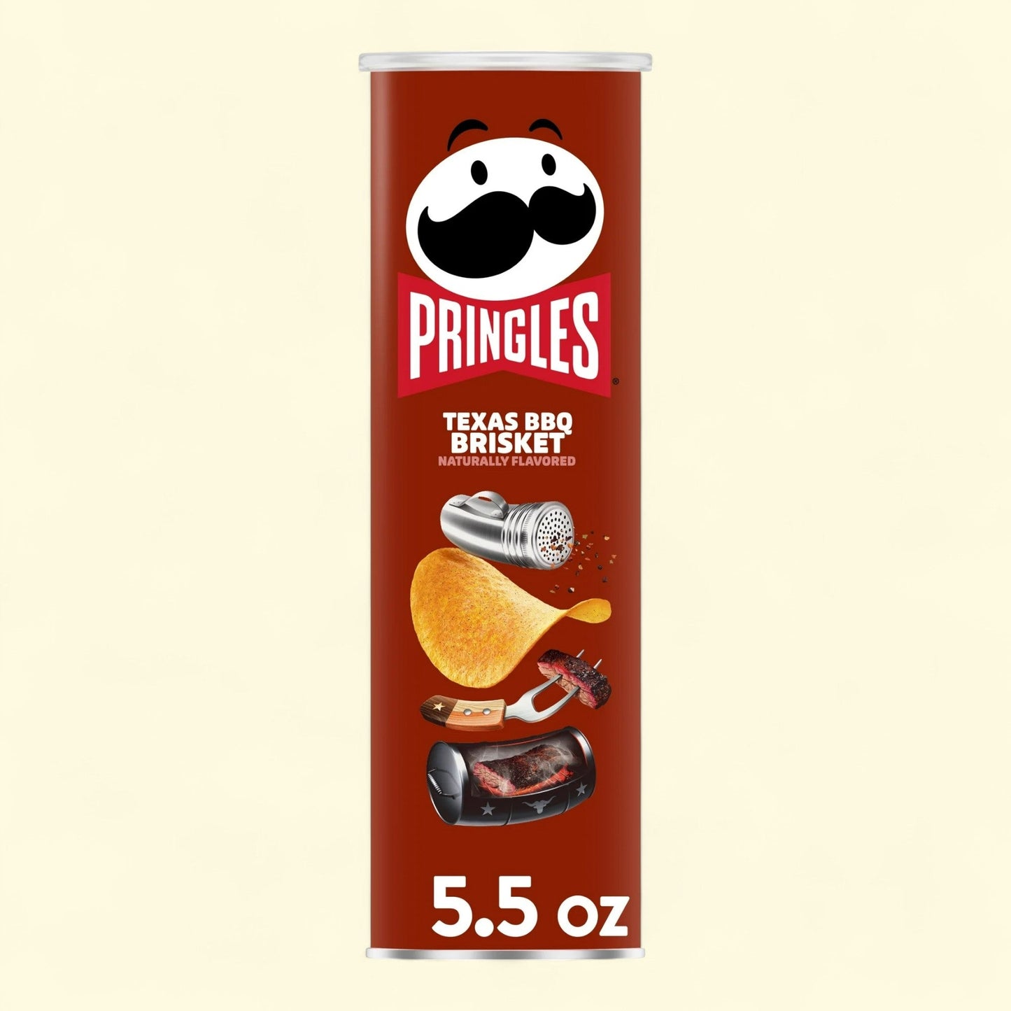 Pringles BBQ Brisket Potato Chips, 5.5 oz