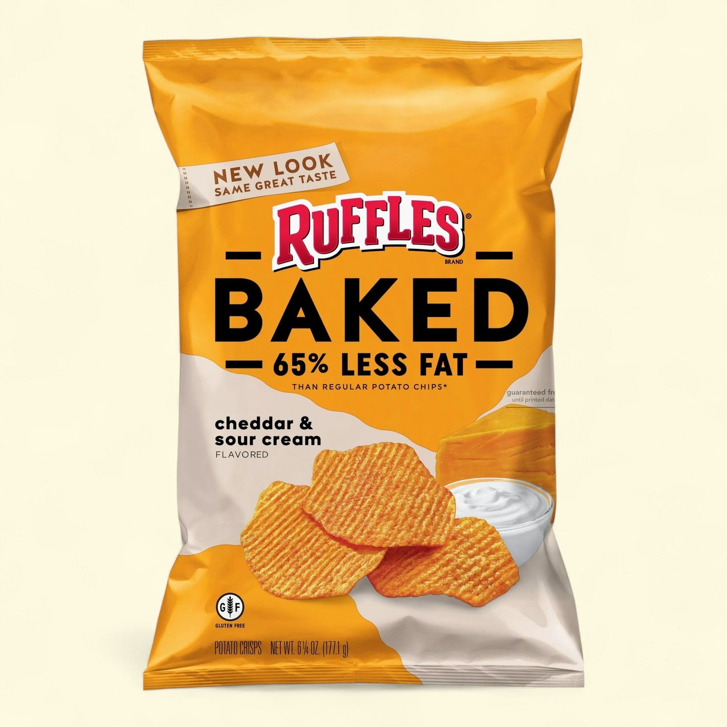 Ruffles Baked Cheddar & Sour Cream Potato Snack Chips, 6.25 oz.