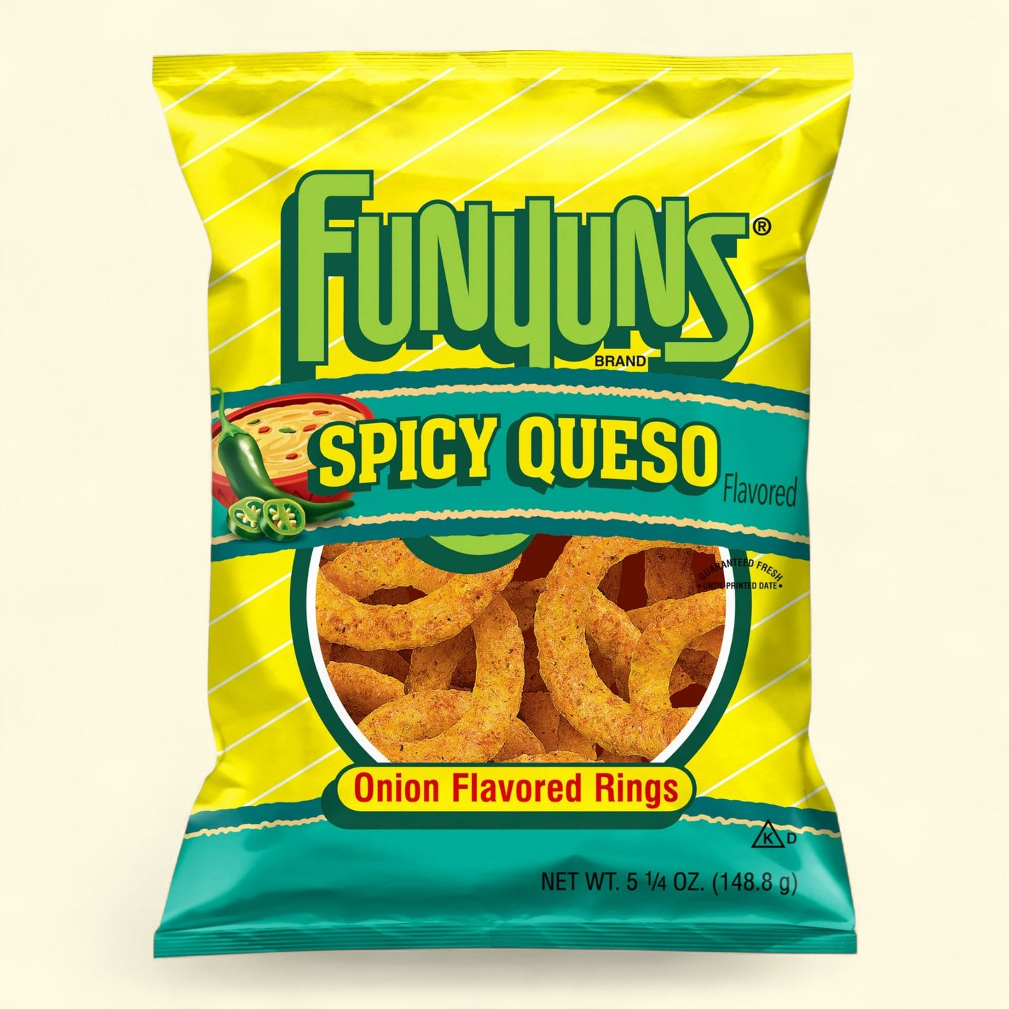 Funyuns Spicy Queso Flavored Rings, 5.25 oz