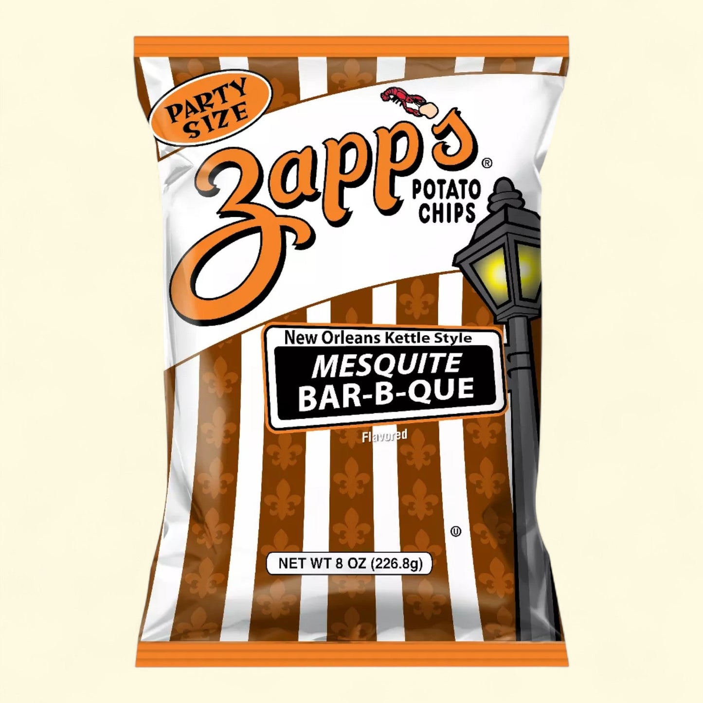 Zapp's Potato Chips, Mesquite Bar-B-Que, 8oz — authentic US product shipped worldwide by Treatspree