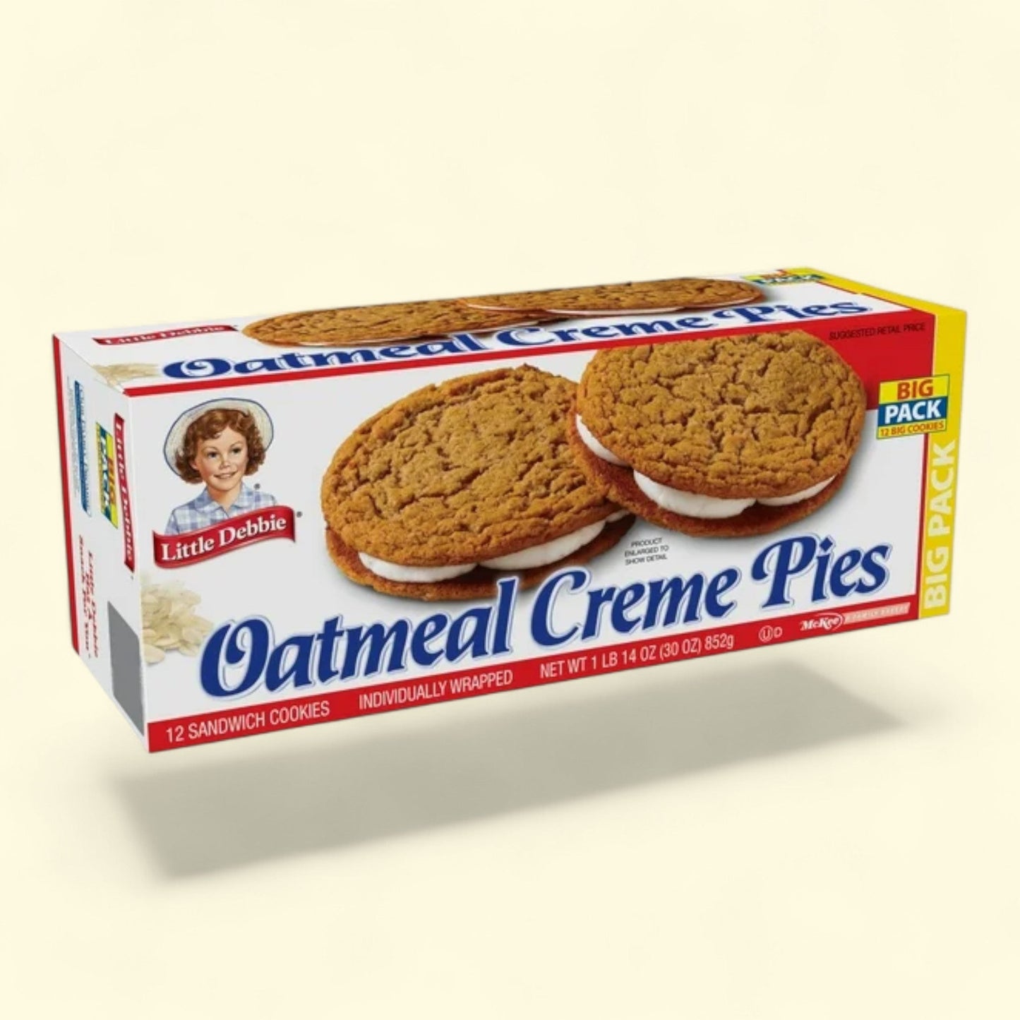 Little Debbie Oatmeal Crème Pies, 30 oz (12 count)