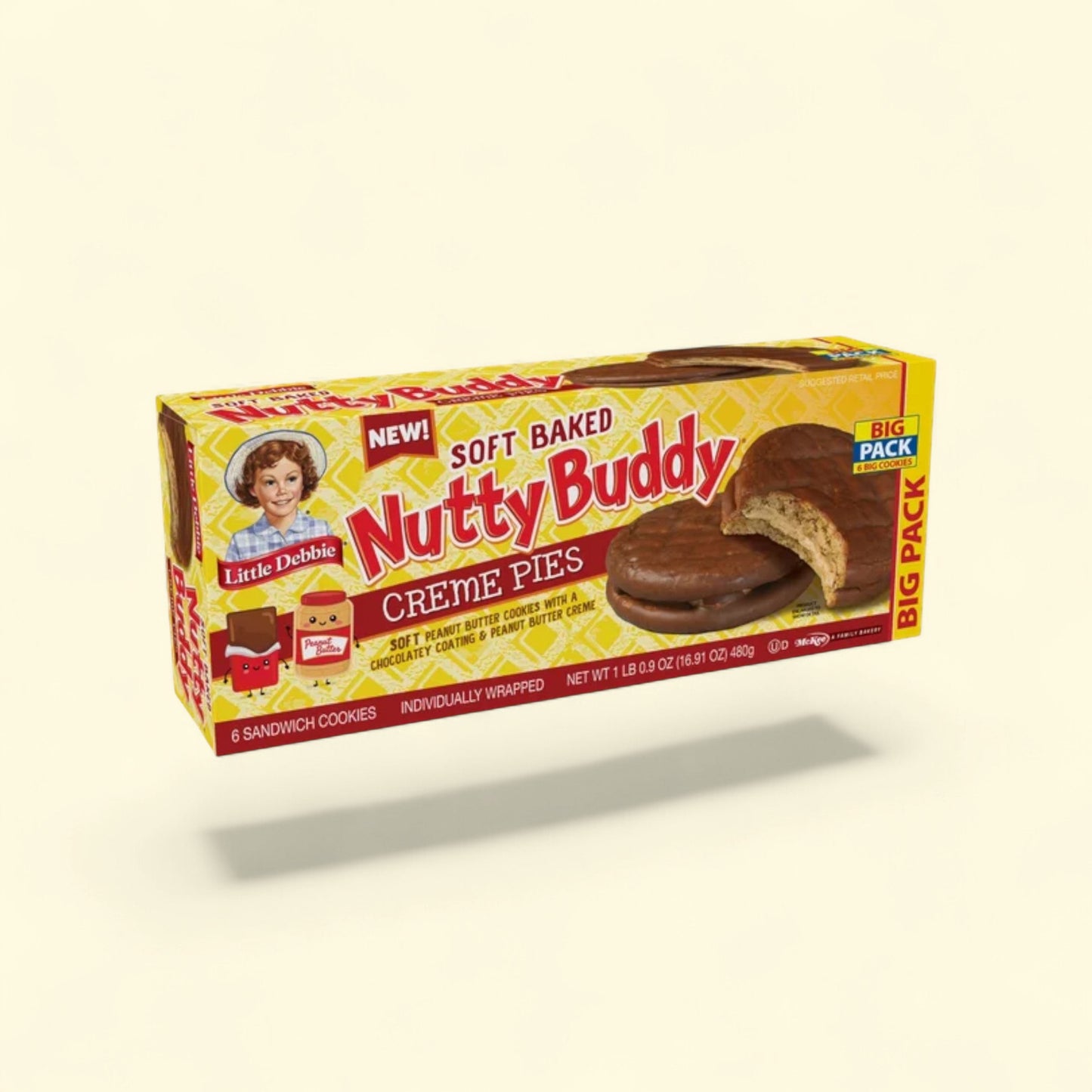 Little Debbie Nutty Buddy Creme Pies, Big Pack, 12.1 oz — authentic US product shipped worldwide by Treatspree