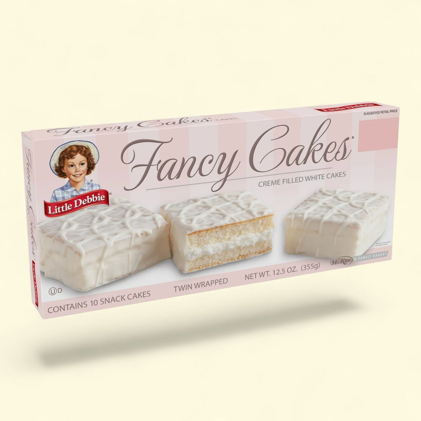 Little Debbie Fancy Cakes, Crème Filled White Cakes, 12.5 oz