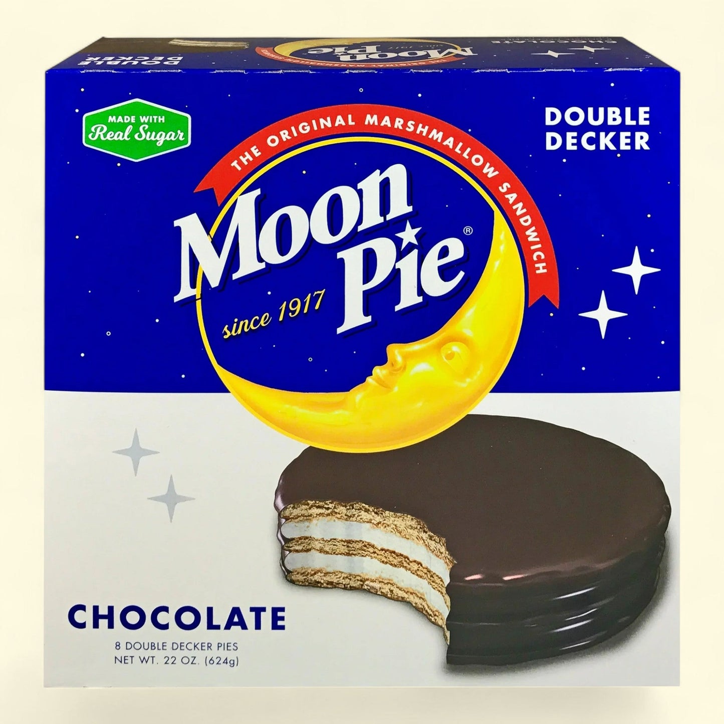 MoonPie Double Decker Chocolate Marshmallow Sandwich, 22 oz, 8 Count