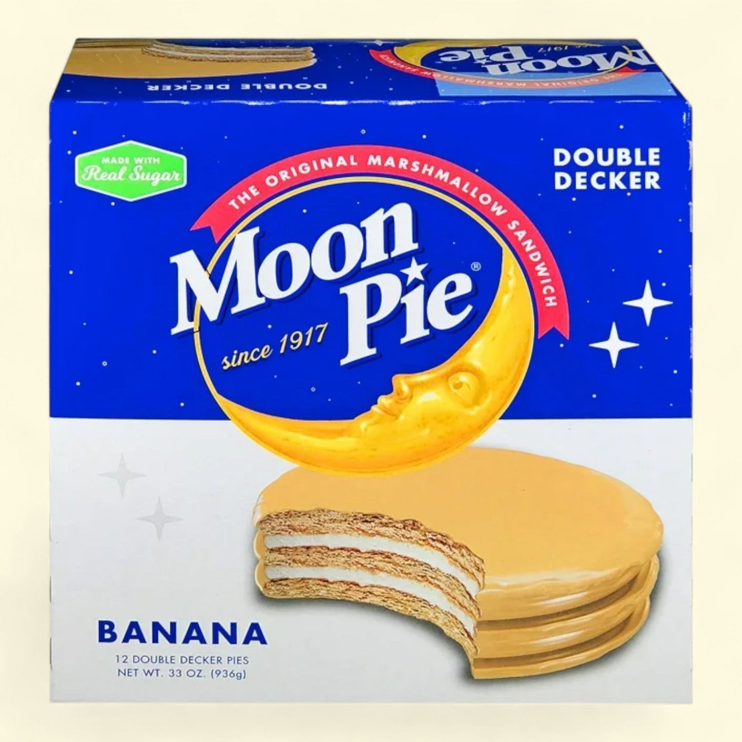 Moon Pie Double Decker Banana Marshmallow Sandwiches, 2.75 Oz., 12 Count