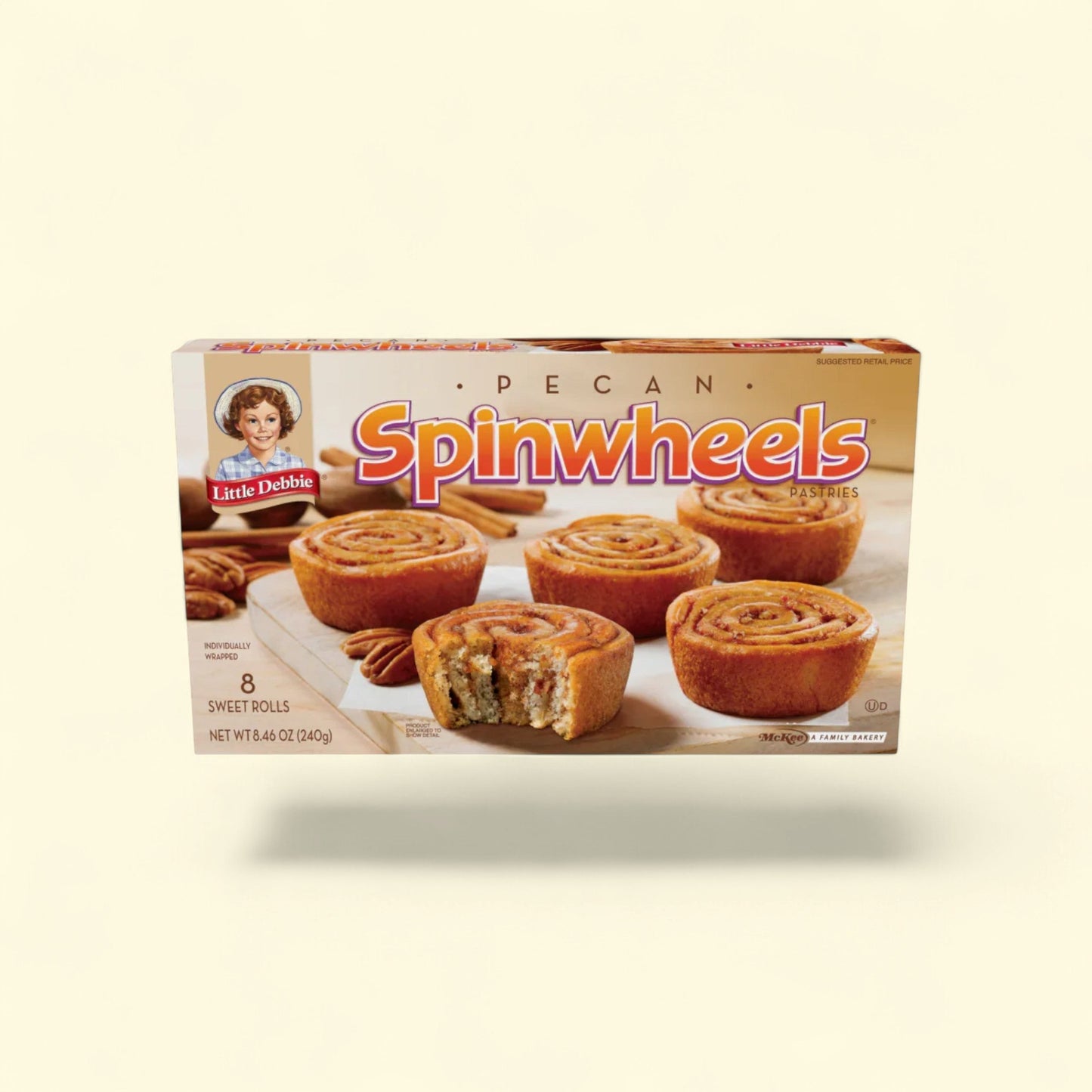 Little Debbie Pecan Spinwheels Sweet Rolls, Regular Size — authentic US product shipped worldwide by Treatspree