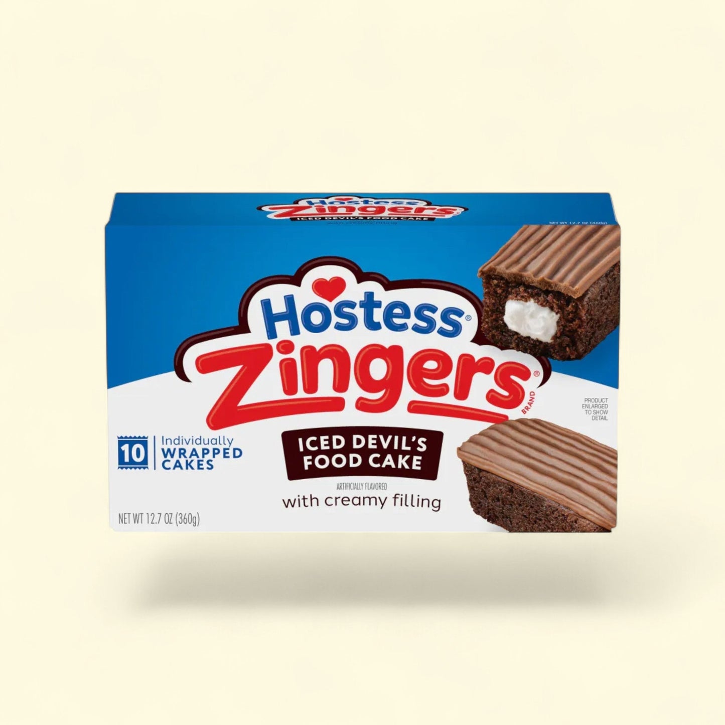 Hostess Zingers Snack Cakes, Iced Devil's Food Cake, 10 count — authentic US product shipped worldwide by Treatspree