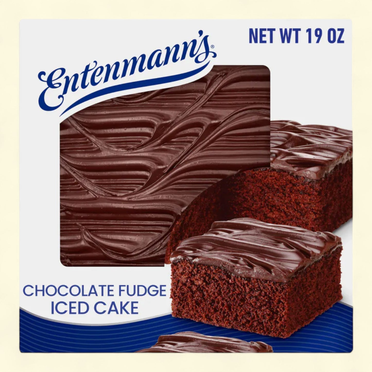 Entenmann's Chocolate Fudge Iced Cake, 19 oz