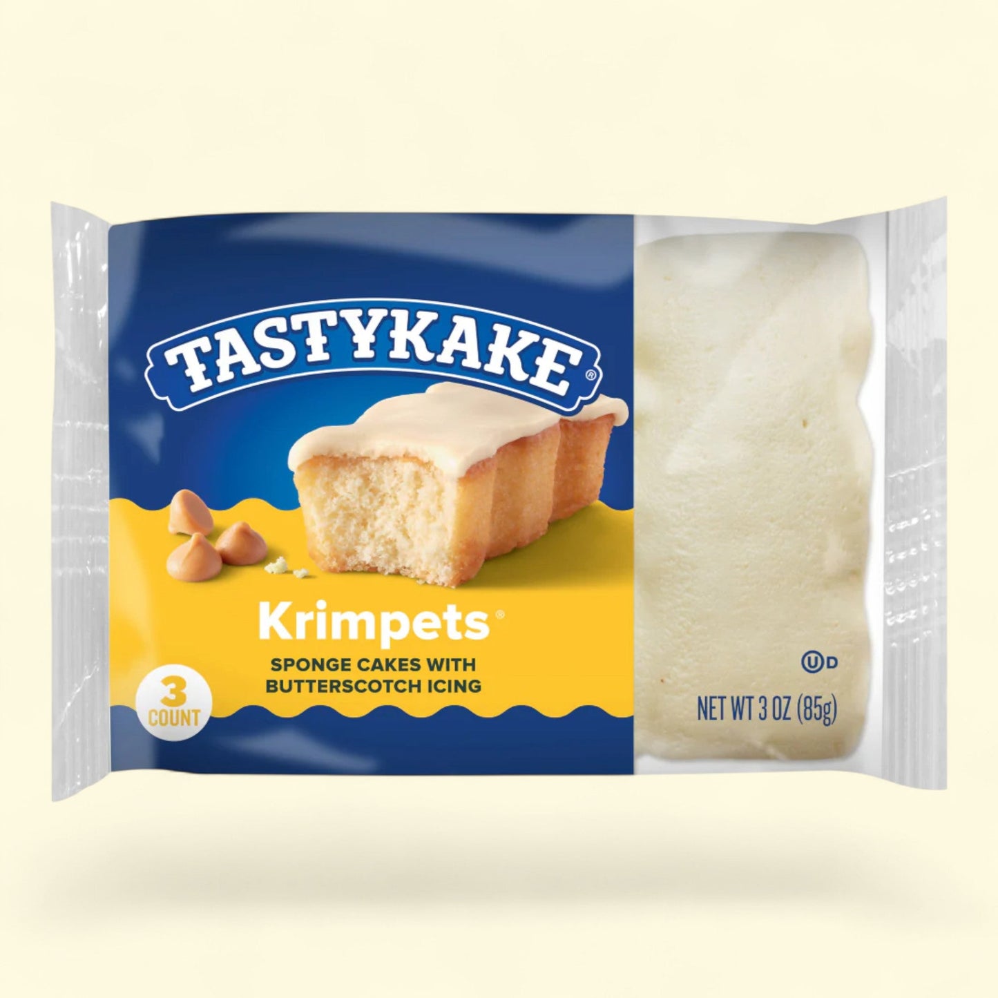 Tastykake Butterscotch Krimpets Sponge Cakes, 3 ct /, 3 ct / 3 oz — authentic US product shipped worldwide by Treatspree