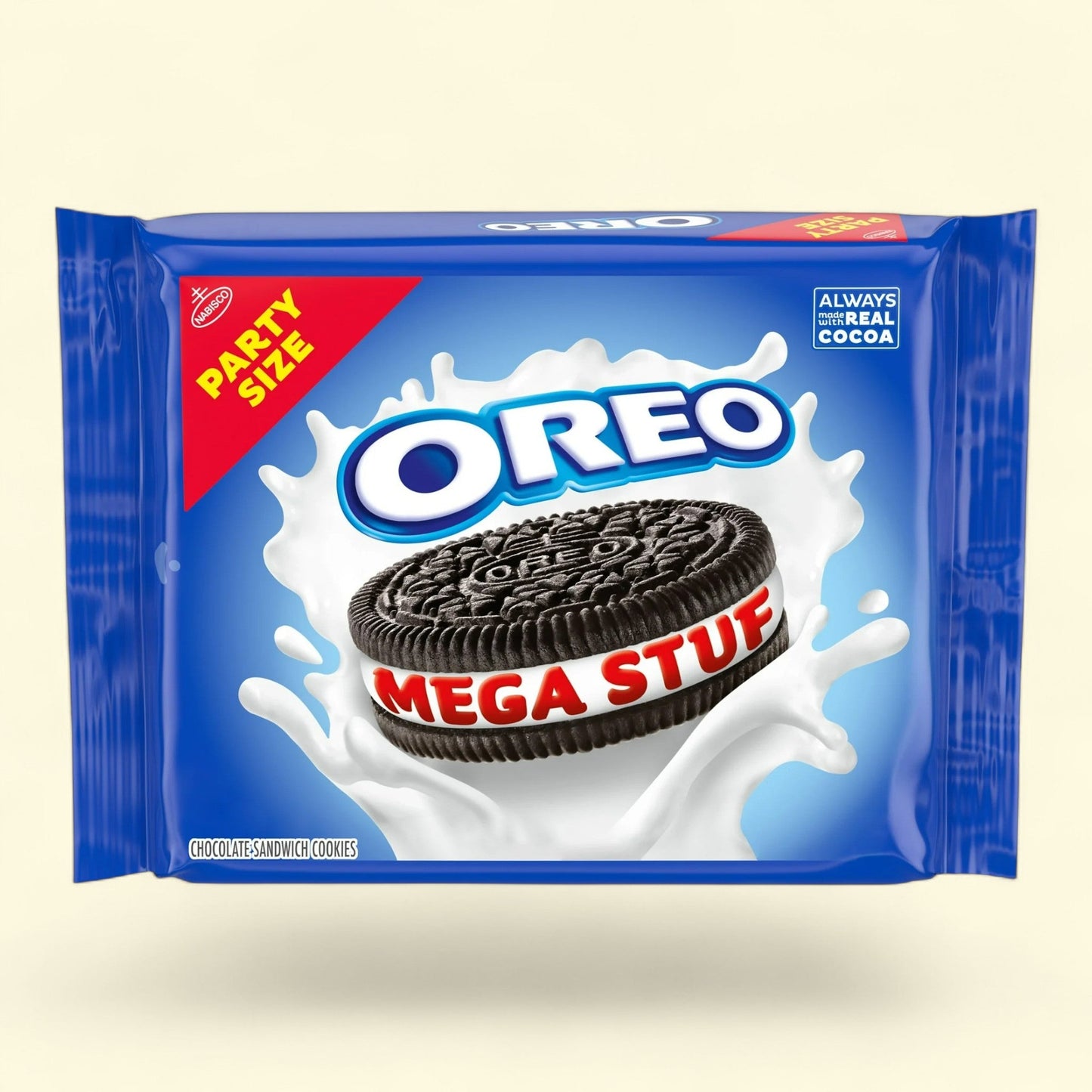 OREO Mega Stuf Chocolate Sandwich Cookies, Party Size, 1 lb 9.35 oz