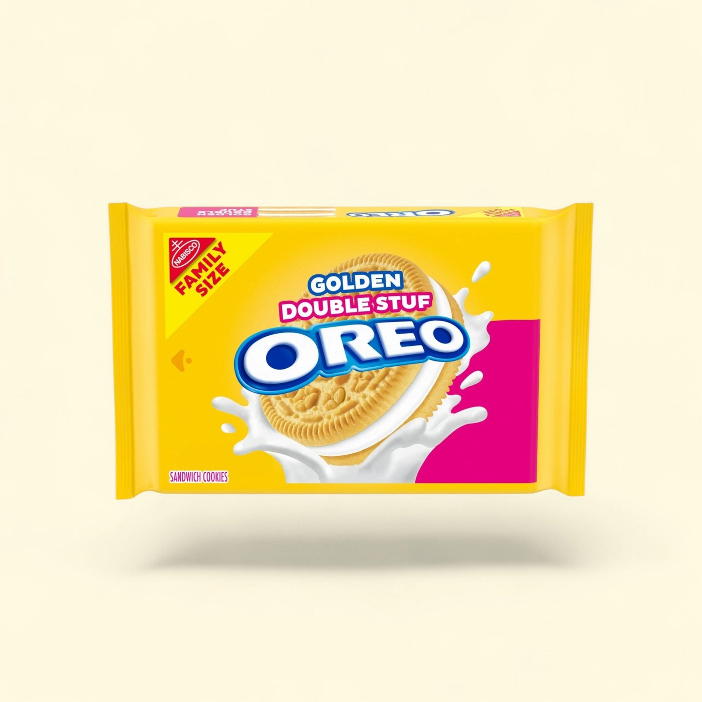 OREO Double Stuf Golden Sandwich Cookies, Family Size, 18.71 oz — authentic US product shipped worldwide by Treatspree