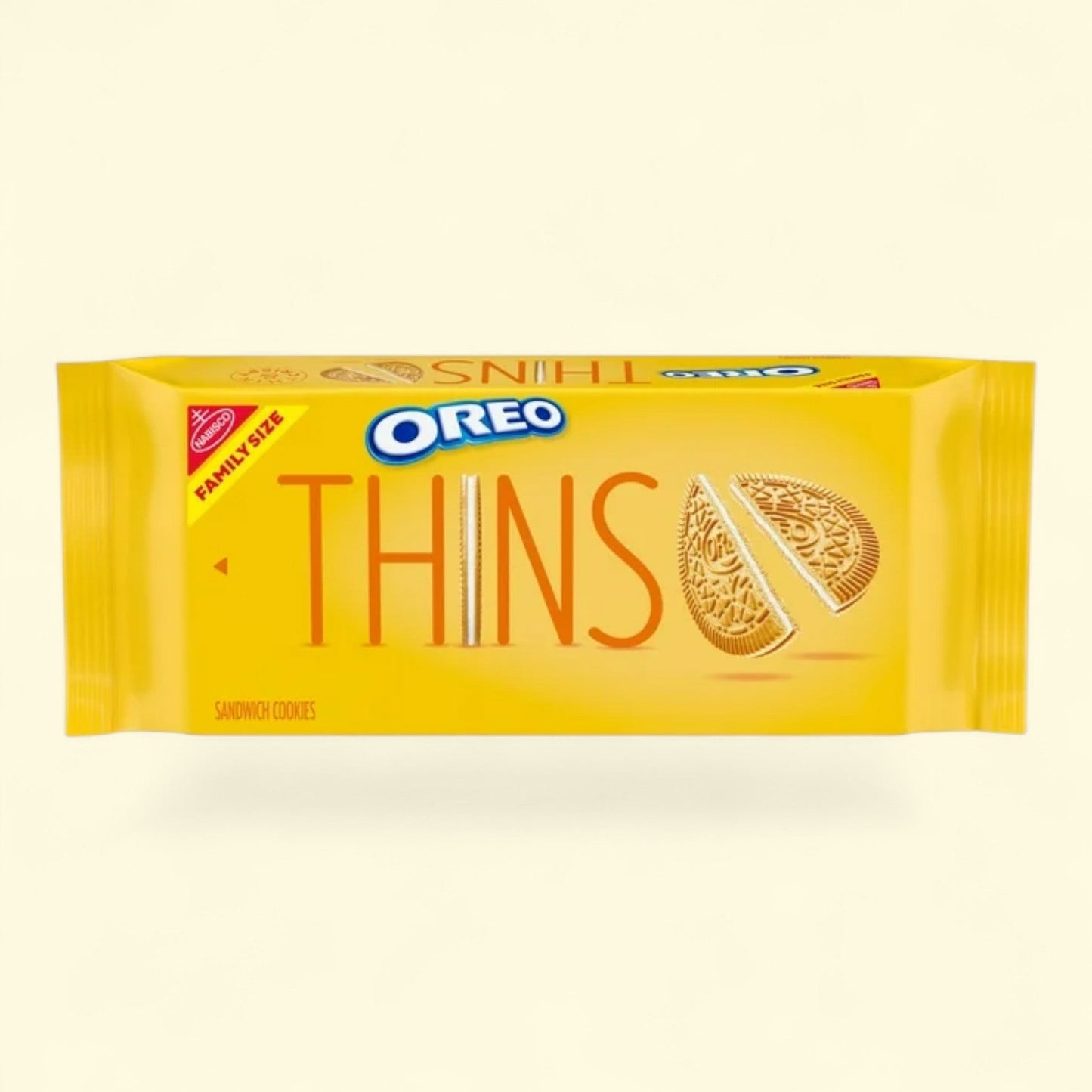 OREO Thins Golden Sandwich Cookies, Family Size, 11.78 oz