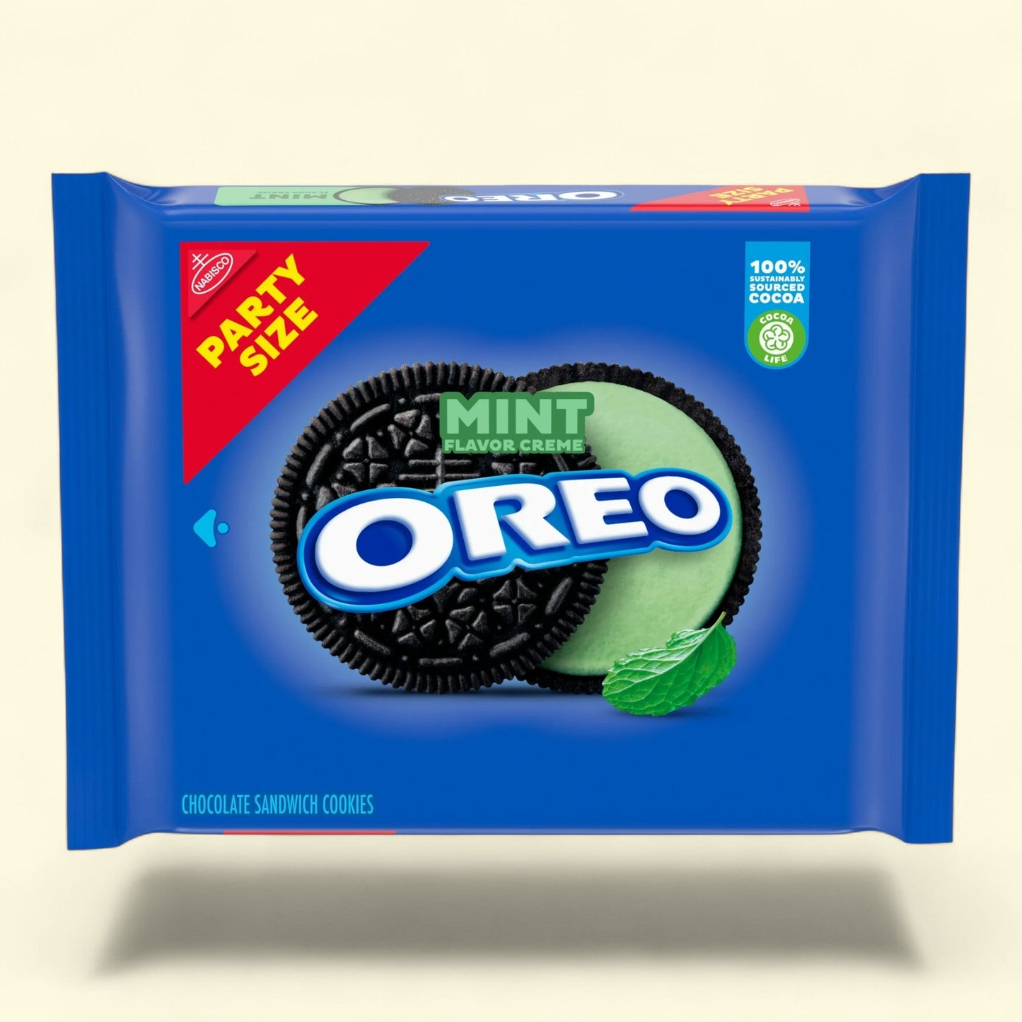 OREO Mint Creme Chocolate Sandwich Cookies, Party Size, 26.7 oz