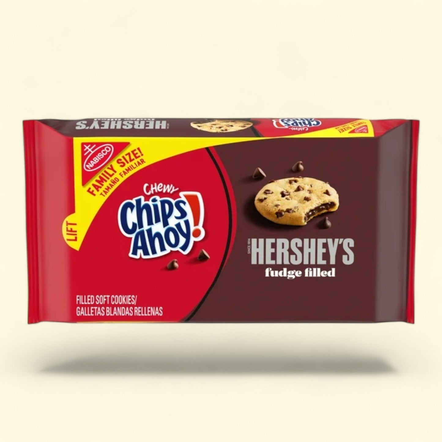 Chips Ahoy! Chewy Hershey's Fudge Filled Soft Cookies, Family Size, 14.85 oz