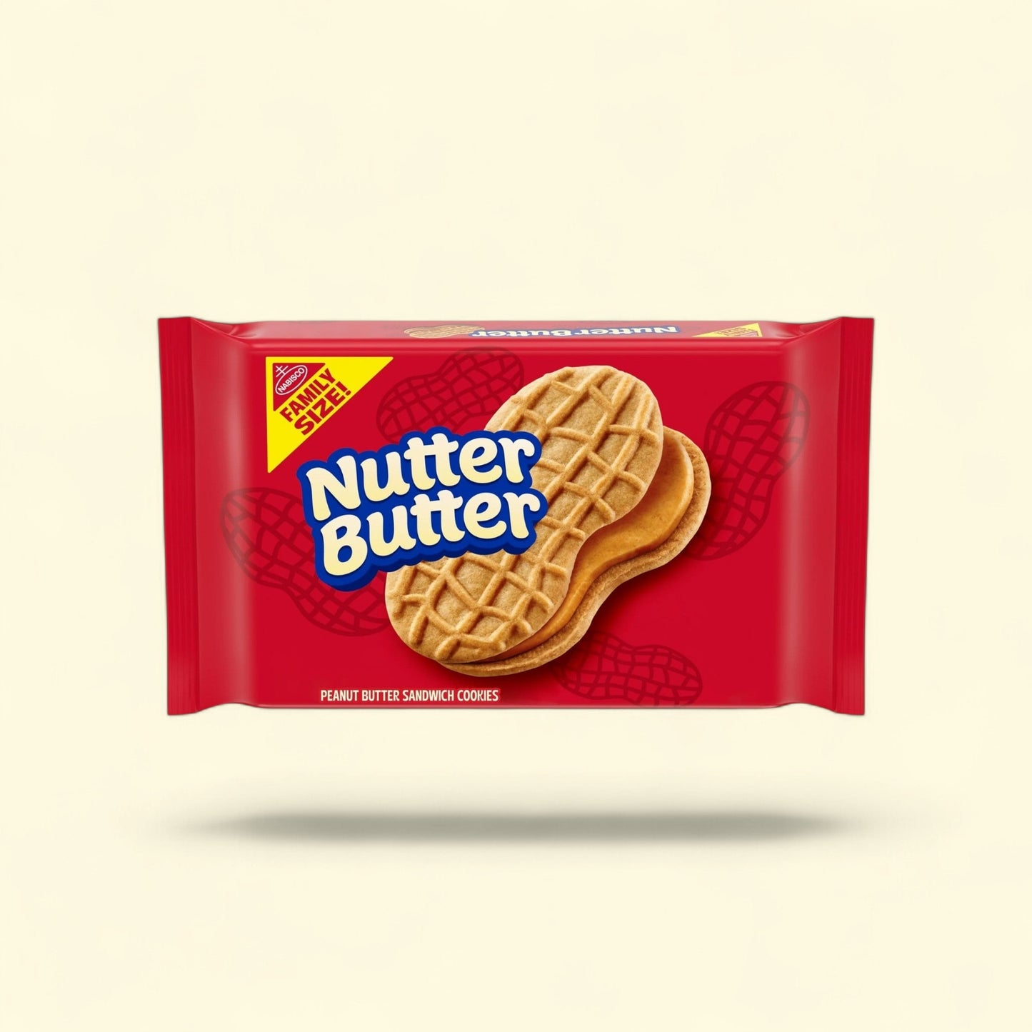 NUTTER BUTTER Peanut Butter Sandwich Cookies, Family Size, 16 oz — authentic US product shipped worldwide by Treatspree