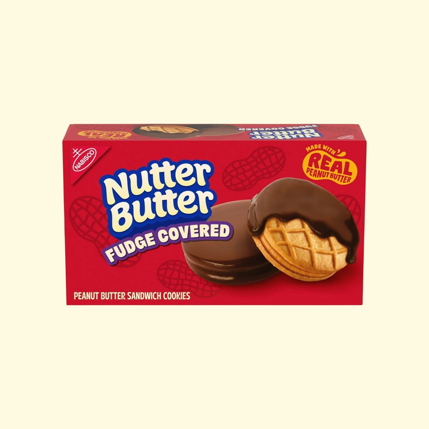 NUTTER BUTTER Fudge Covered Peanut Butter Sandwich Cookies, 7.9 oz — authentic US product shipped worldwide by Treatspree