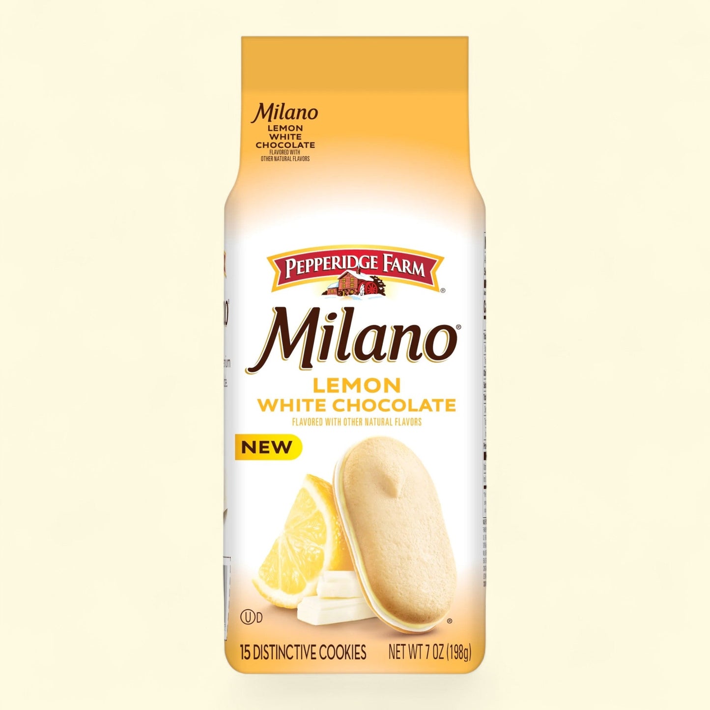 Pepperidge Farm Milano White Chocolate Lemon Cookies, 7 oz