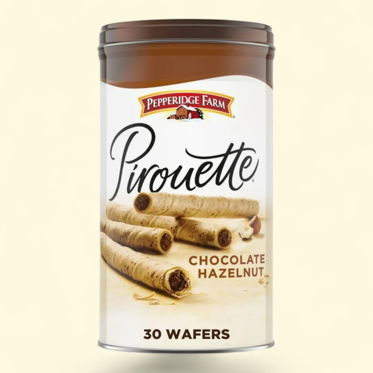 Pepperidge Farm Pirouette Cookies, Chocolate Hazelnut Créme Filled Wafers, 13.5 oz Tin