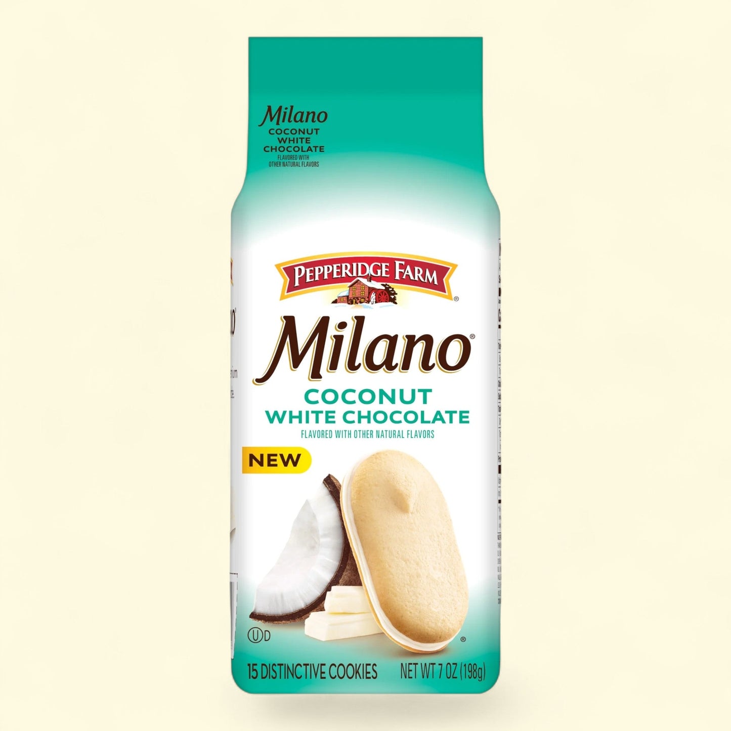 Pepperidge Farm Milano Cookies, White Chocolate Coconut, 7 oz Bag