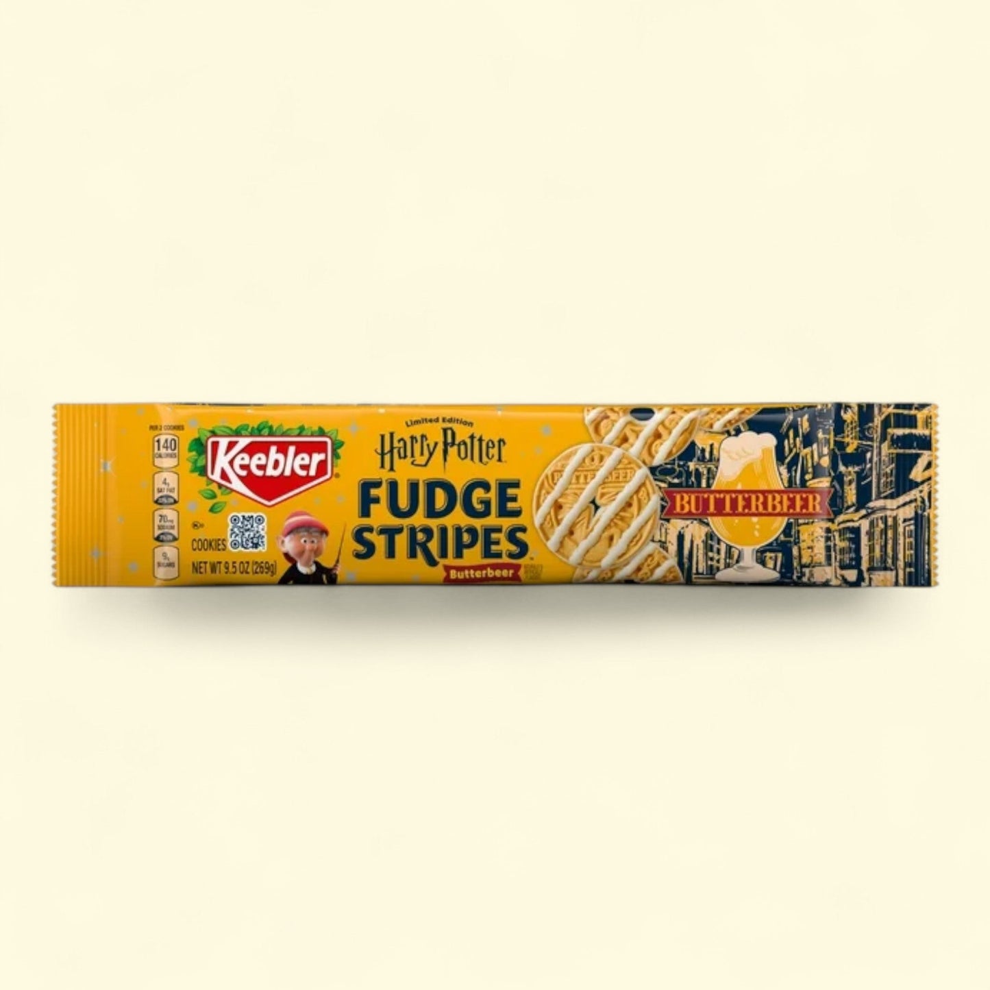Keebler Fudge Stripes Butterbeer Cookies, 9.50 oz